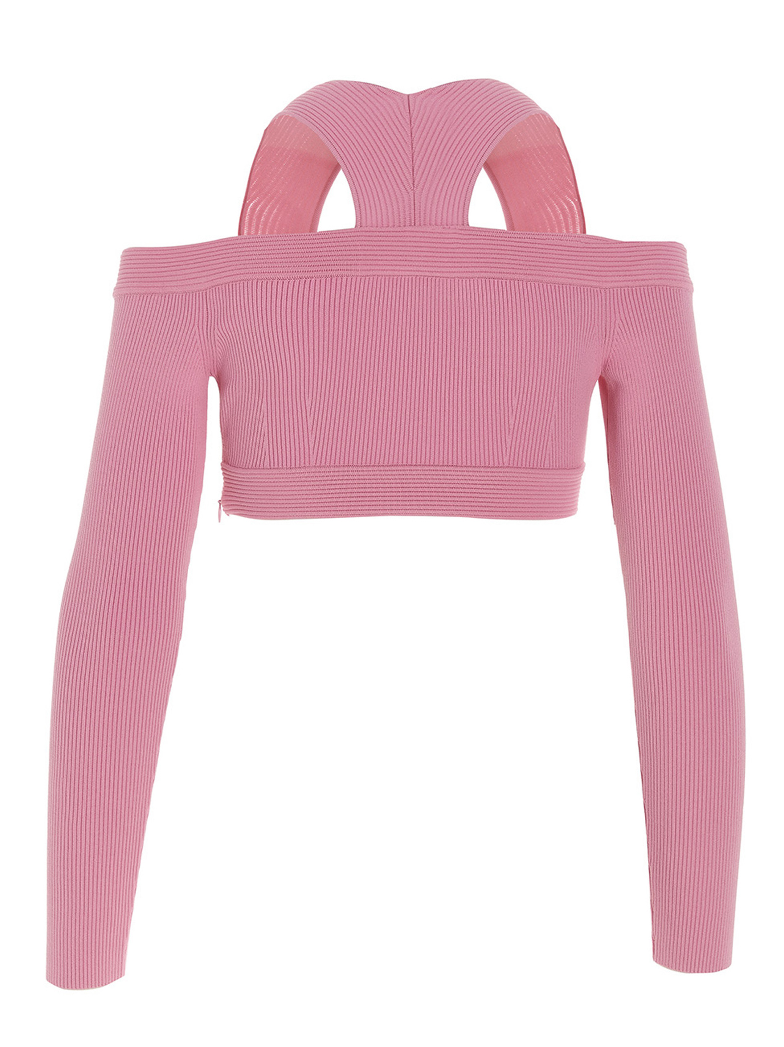Off-shoulder cropped top 734532Q1A5B5003 (Alexander McQUEEN / Tシャツ・カットソー ) | Alexander McQUEEN (アレキサンダー・マックイーン)(1)
