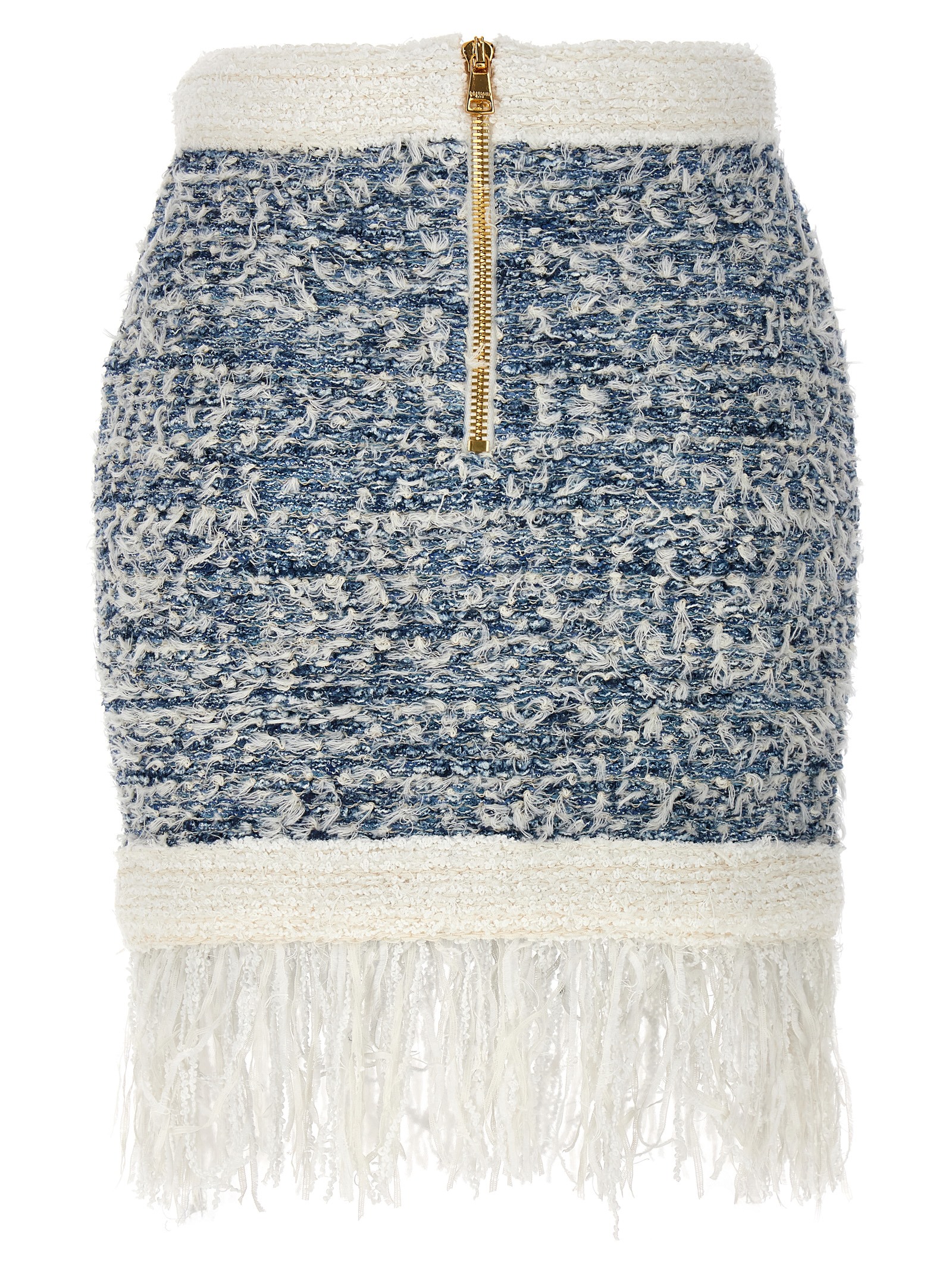 Fringed tweed skirt CF1LB293KF88SLJ (Balmain / スカート ) | Balmain (バルマン)(1)