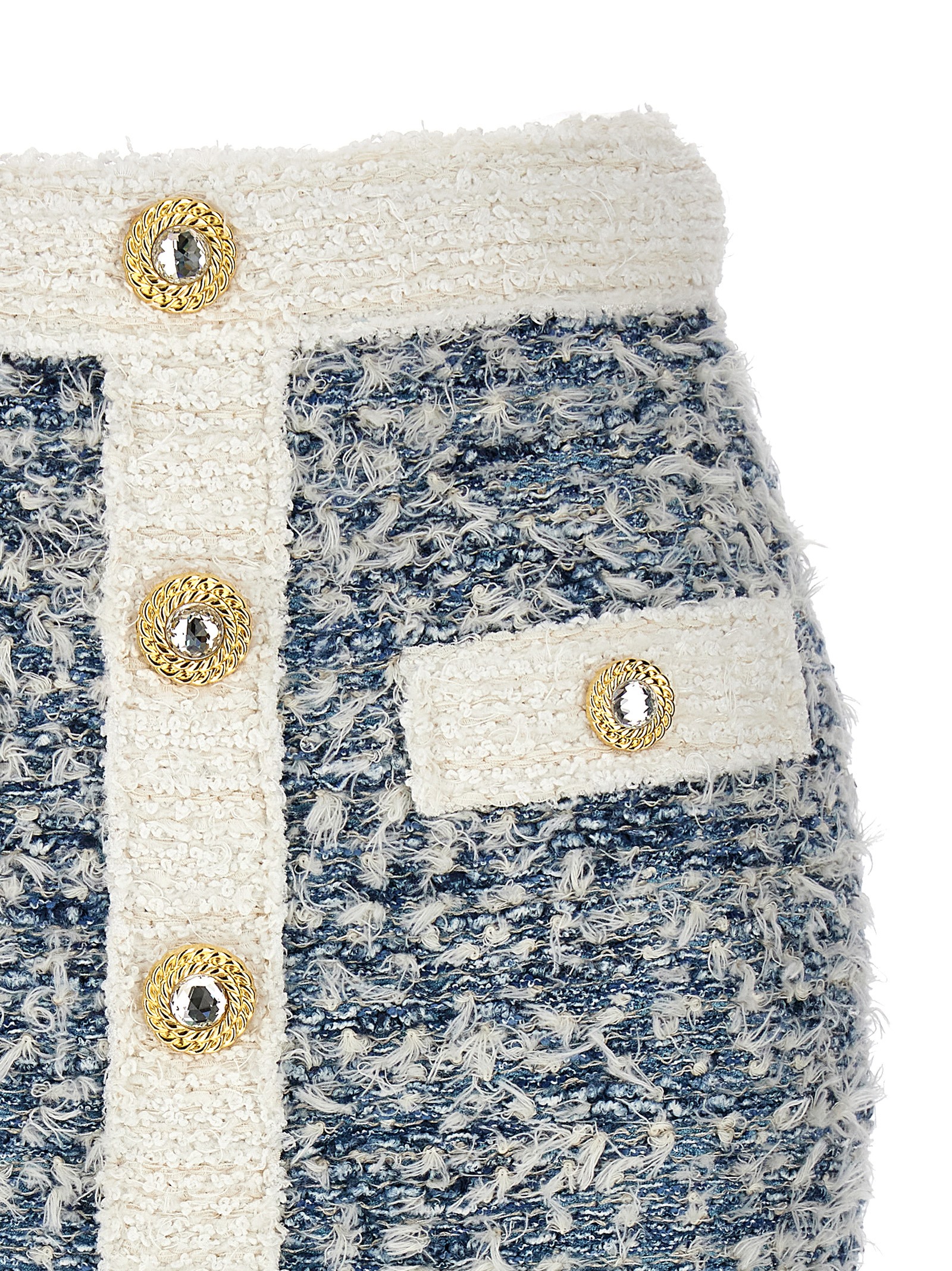 Fringed tweed skirt CF1LB293KF88SLJ (Balmain / スカート ) | Balmain (バルマン)(2)
