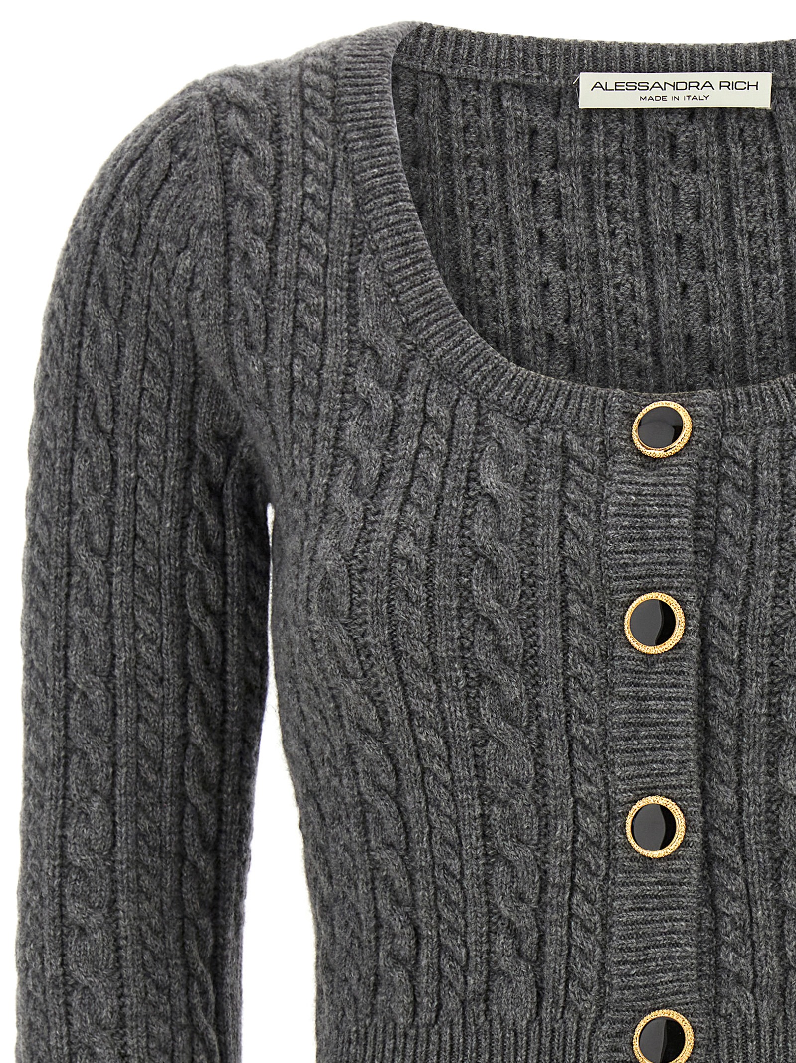 Cropped wool cardigan FABX3867K43920003 (ALESSANDRA RICH / ニット・セーター・カーディガン ) | ALESSANDRA RICH (アレッサンドラ リッチ)(2)