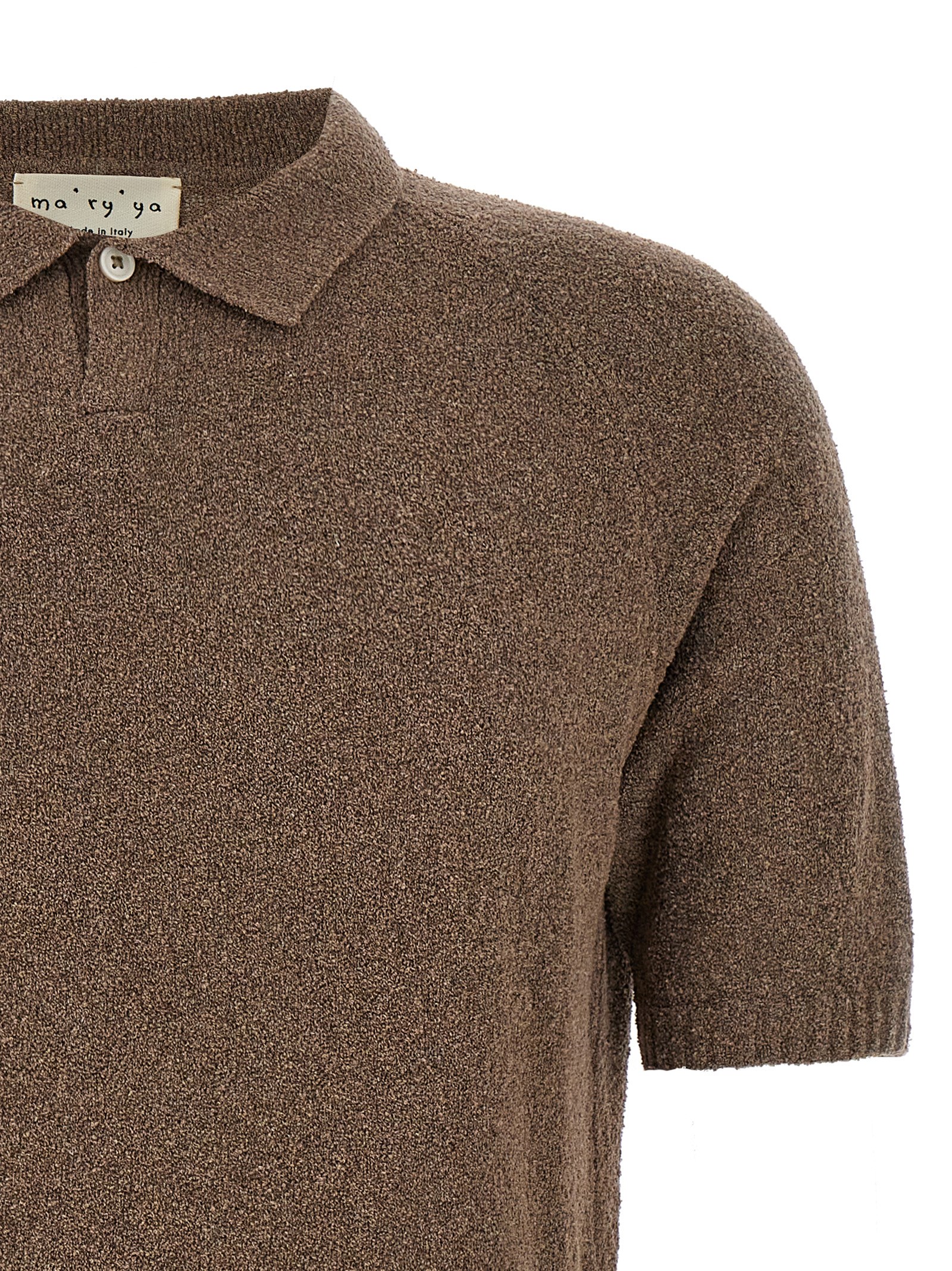 Bouclé cotton polo shirt YPK002C3 (ma'ry'ya / ポロシャツ ) | ma'ry'ya (マリア)(2)