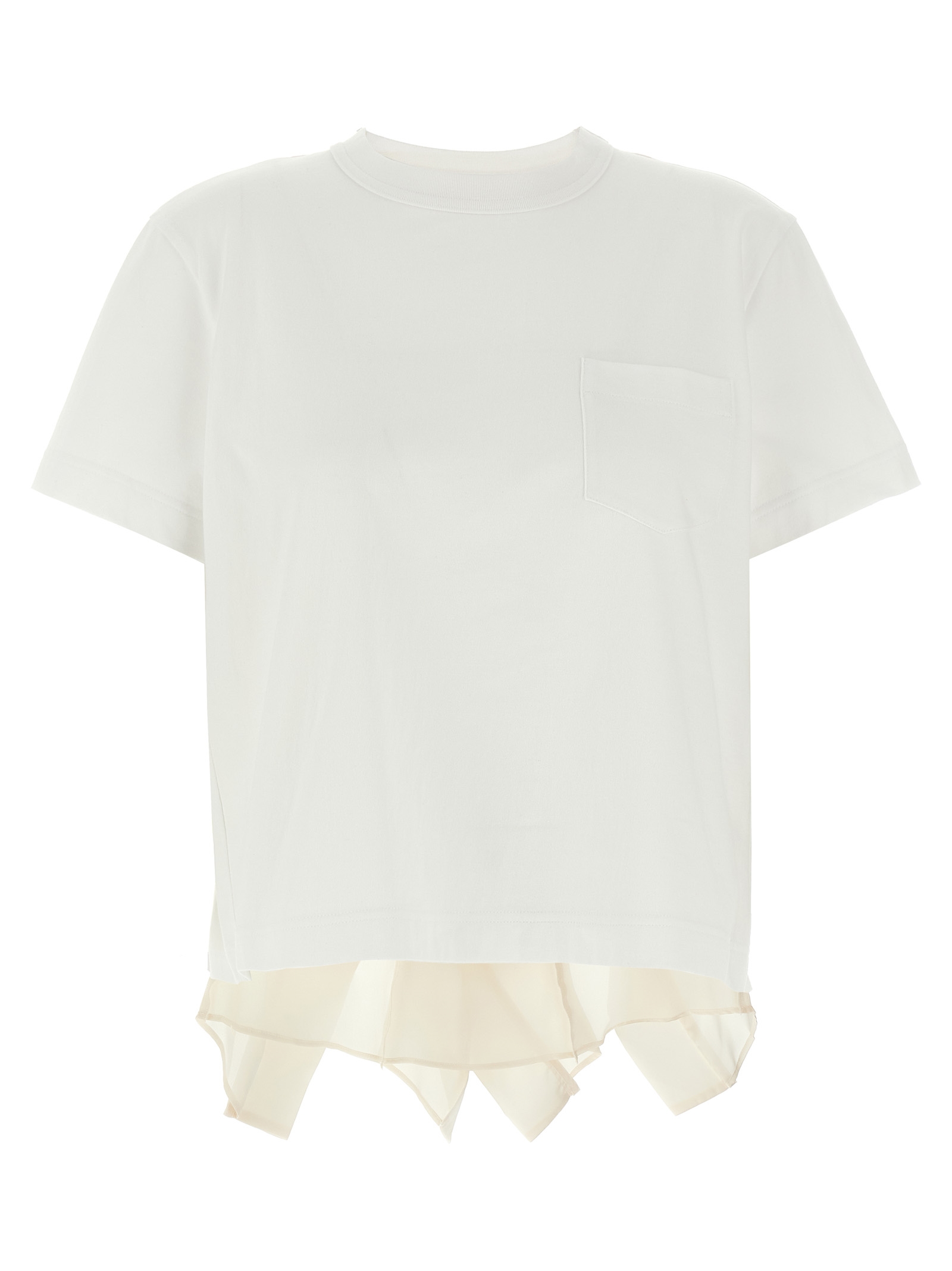 Tシャツ・カットソー sacai SS25 Flounced T-shirt (2507915 101) Flounced T-shirt (sacai/Tシャツ・カットソー) | sacai（サカイ