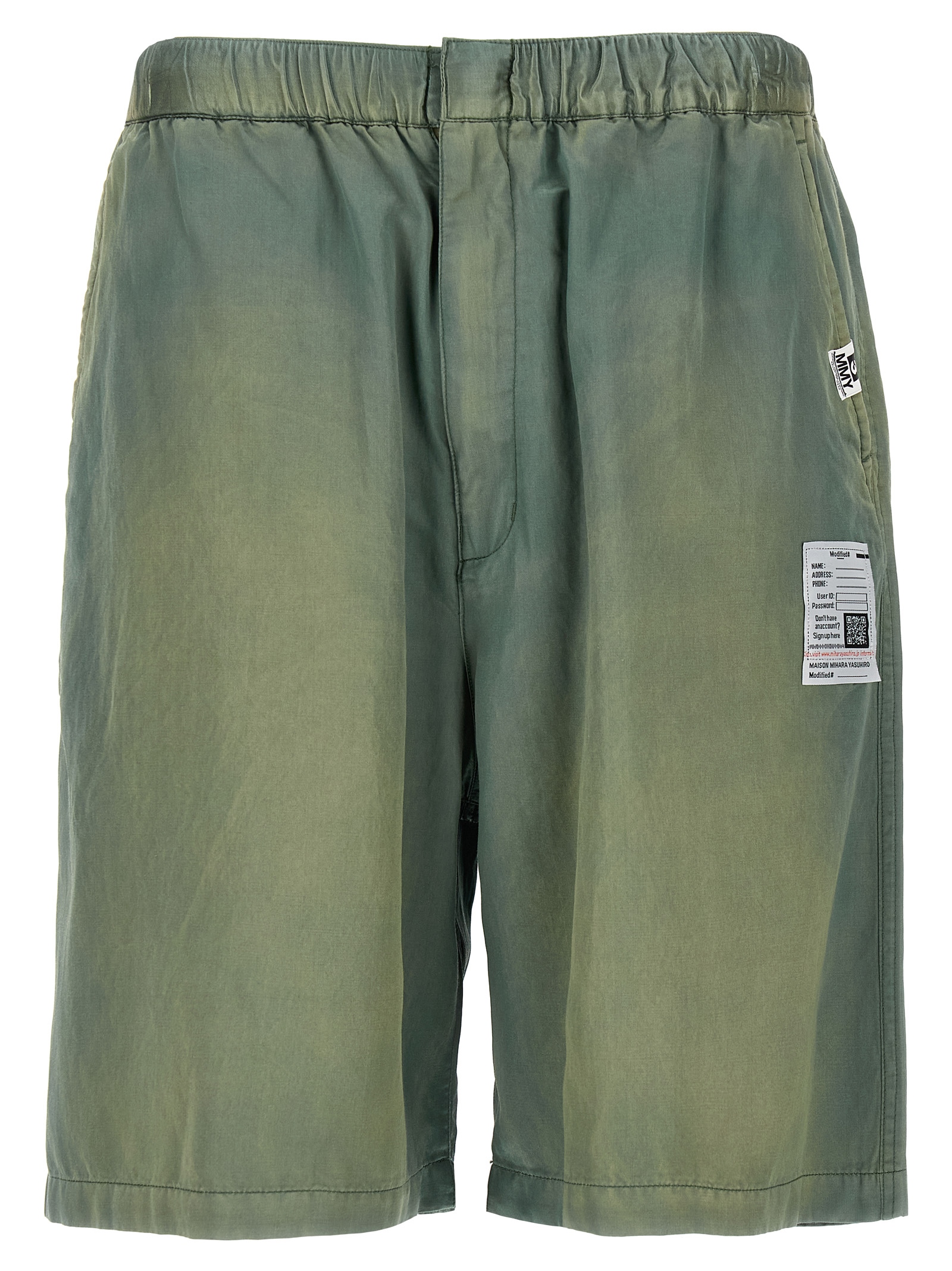 'Aged Satin' bermuda shorts J14PT143KHAKI (Maison Mihara Yasuhiro / ショートパンツ ) | Maison Mihara Yasuhiro (メゾン ミハラ ヤスヒロ)
