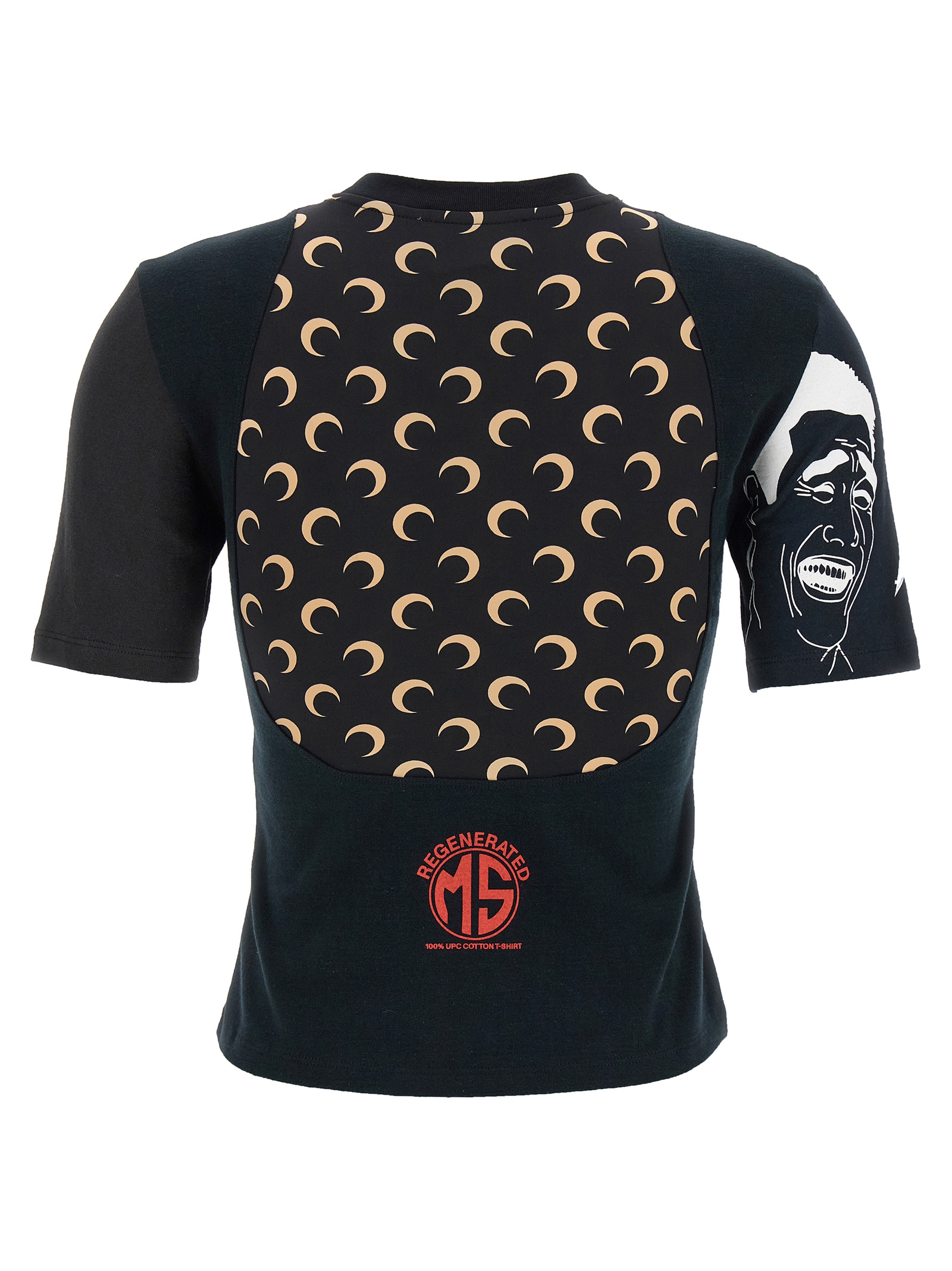 'Regenerated Graphic' T-shirt WTT001AUJER0003BK99 (MARINE SERRE / Tシャツ・カットソー ) | MARINE SERRE (マリーン セル)(1)