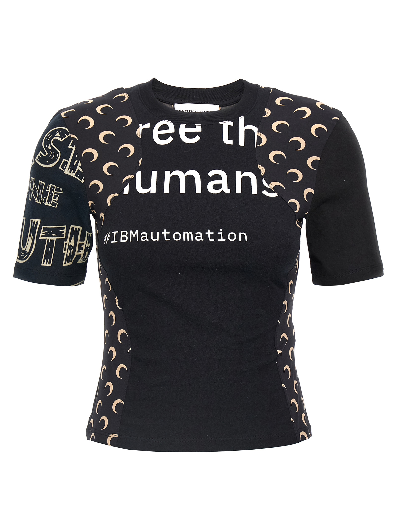 'Regenerated Graphic' T-shirt WTT001AUJER0003BK99 (MARINE SERRE / Tシャツ・カットソー ) | MARINE SERRE (マリーン セル)(2)