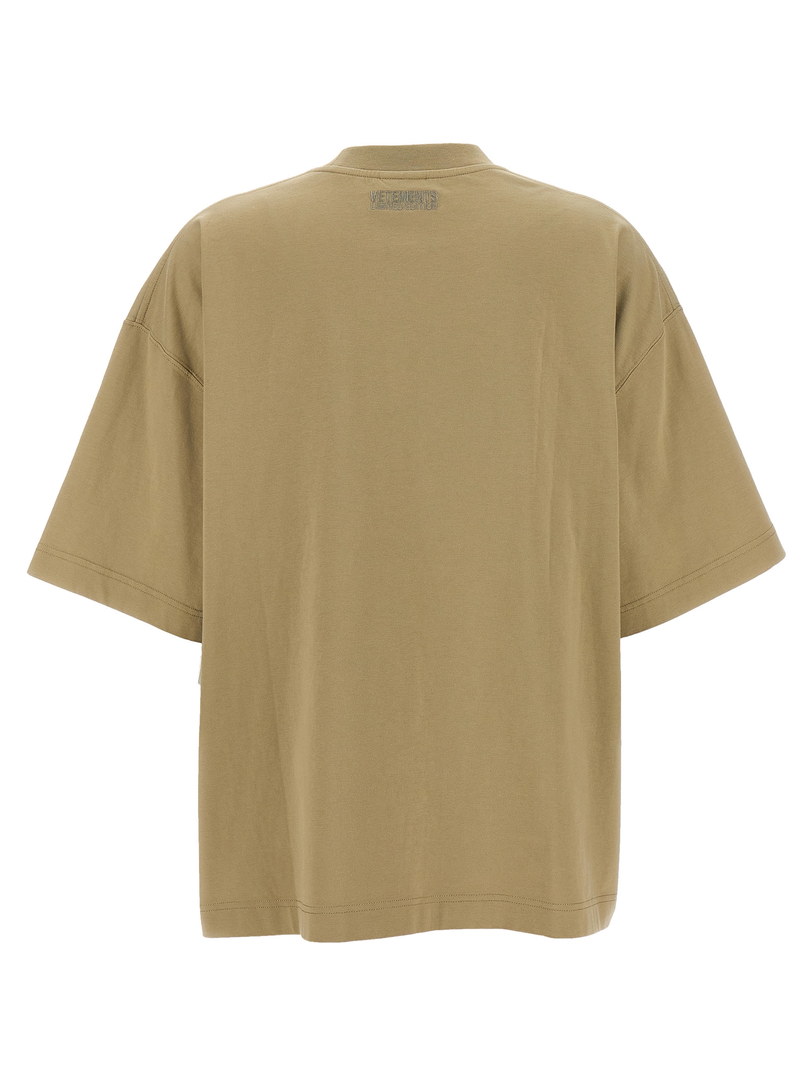 Tシャツ・カットソー VETEMENTS 'Oval Logo' T-shirt Beige UA66TR600T Oval Logo' T-shirt (VETEMENTS/Tシャツ・カットソー