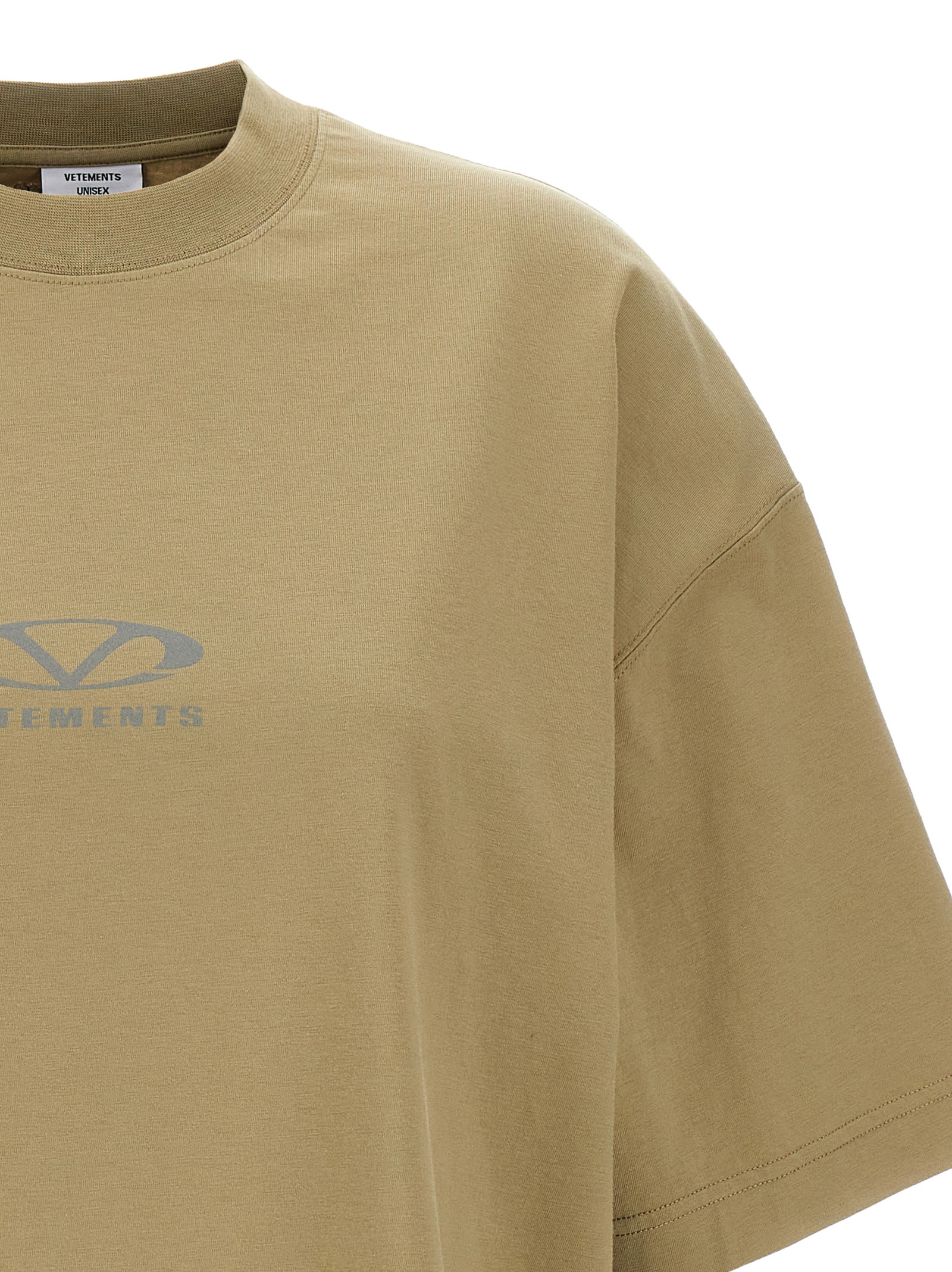 Tシャツ・カットソー VETEMENTS 'Oval Logo' T-shirt Beige UA66TR600T Oval Logo' T-shirt (VETEMENTS/Tシャツ・カットソー