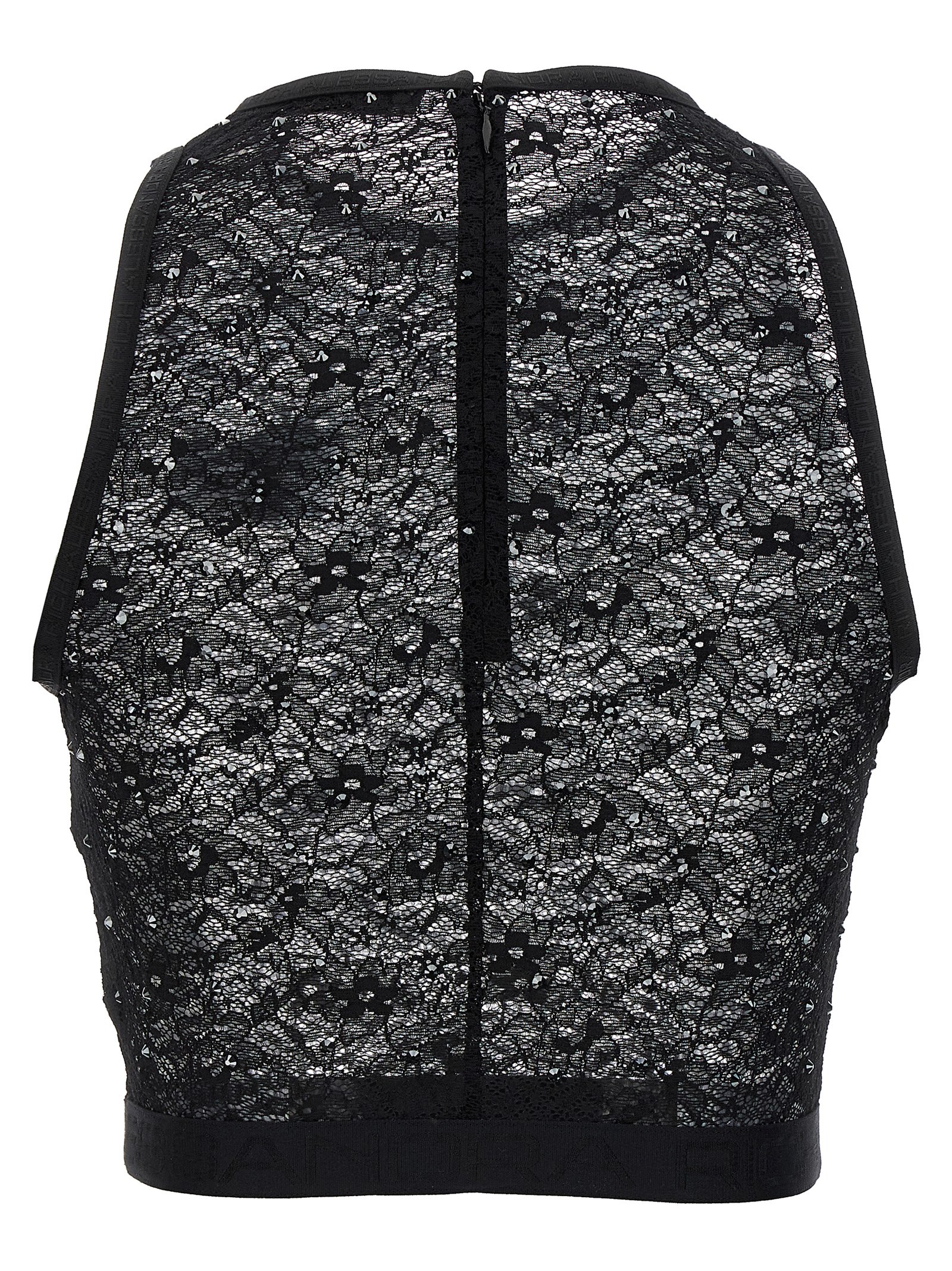 Rhinestone lace top FABX3603P42060900 (ALESSANDRA RICH / タンクトップ・キャミソール ) | ALESSANDRA RICH (アレッサンドラ リッチ)(1)