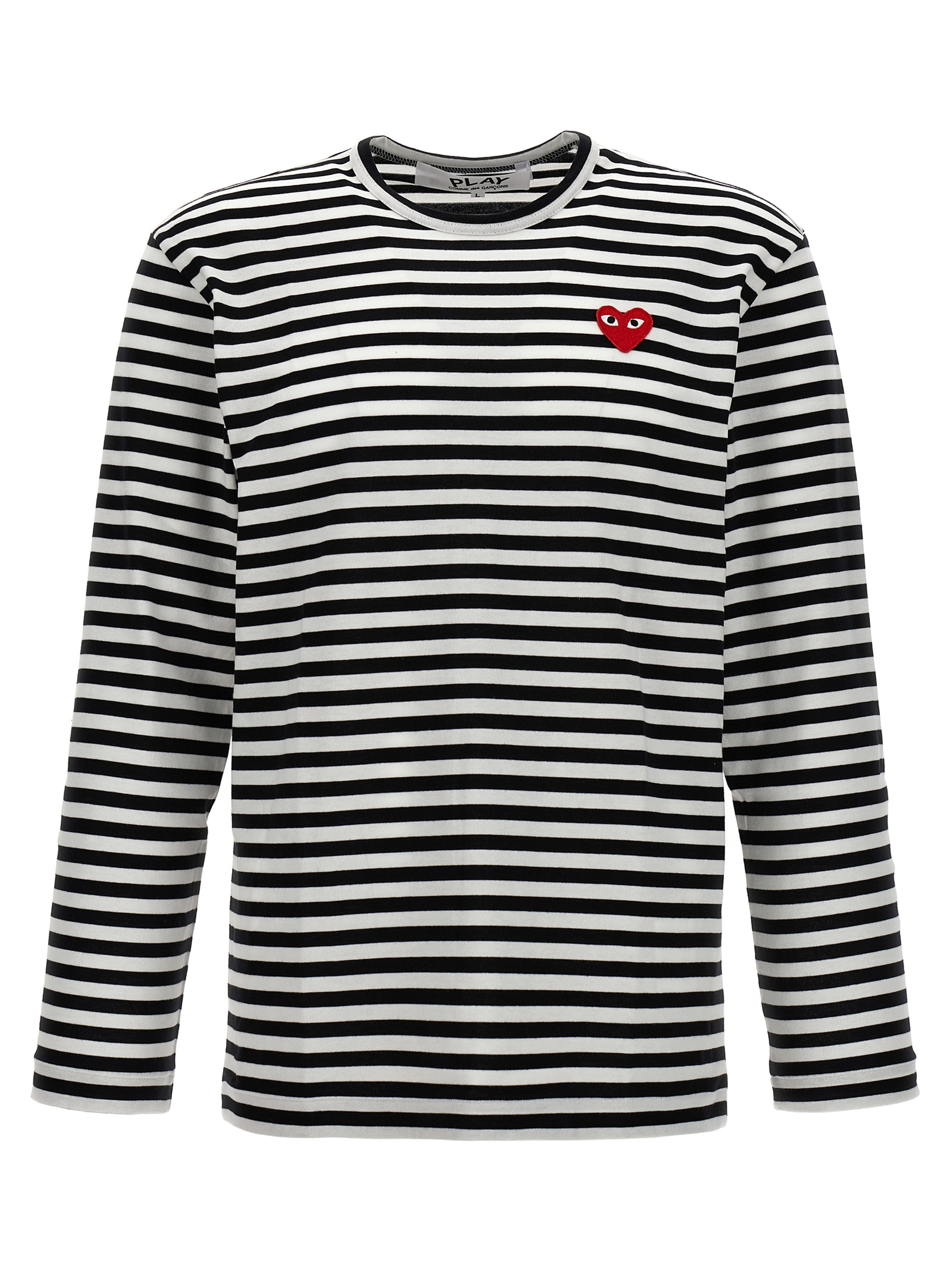 Logo patch stripes t-shirt AXT1641 (PLAY Comme Des Garçons / Tシャツ・カットソー ) | PLAY Comme Des Garçons (プレイ コムデギャルソン)