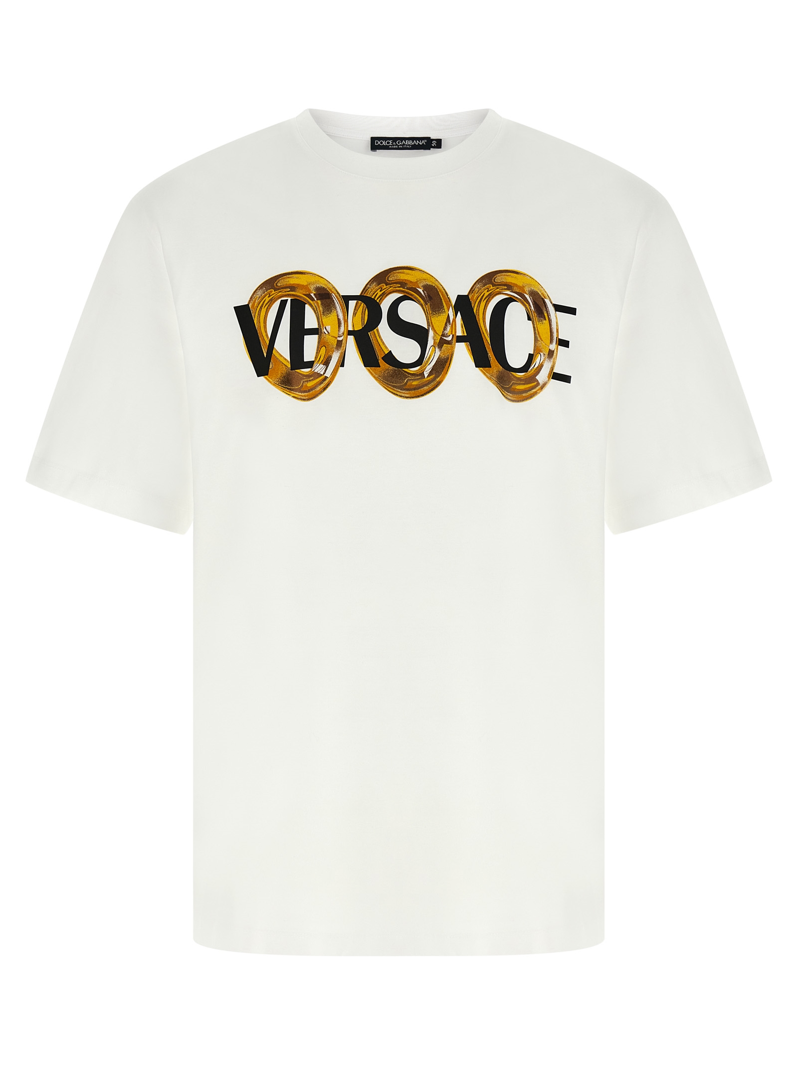 Logo print T-shirt 10133021A134012W580 (VERSACE / Tシャツ・カットソー ) | VERSACE (ヴェルサーチェ)