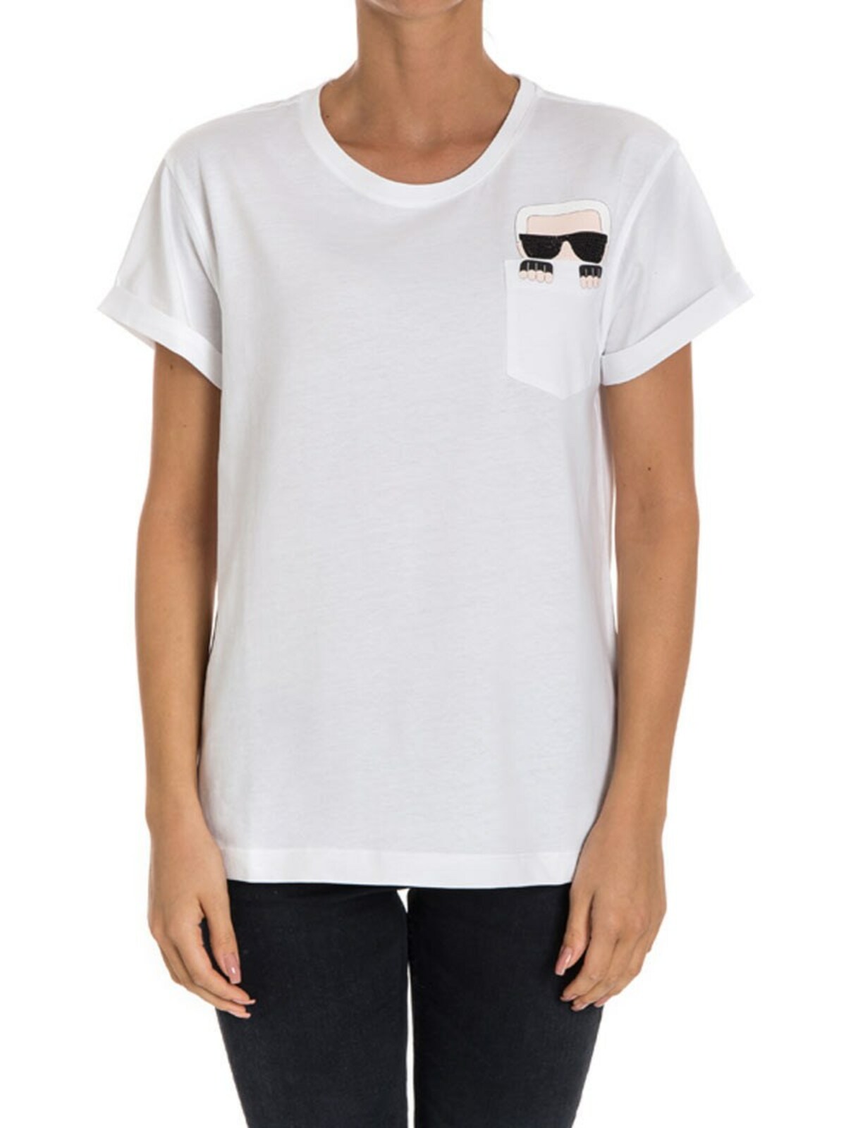 Ikonik Karl Pocket tee 201W1712100 (KARL LAGERFELD / Tシャツ・カットソー ) | KARL LAGERFELD (カール・ラガーフェルド)