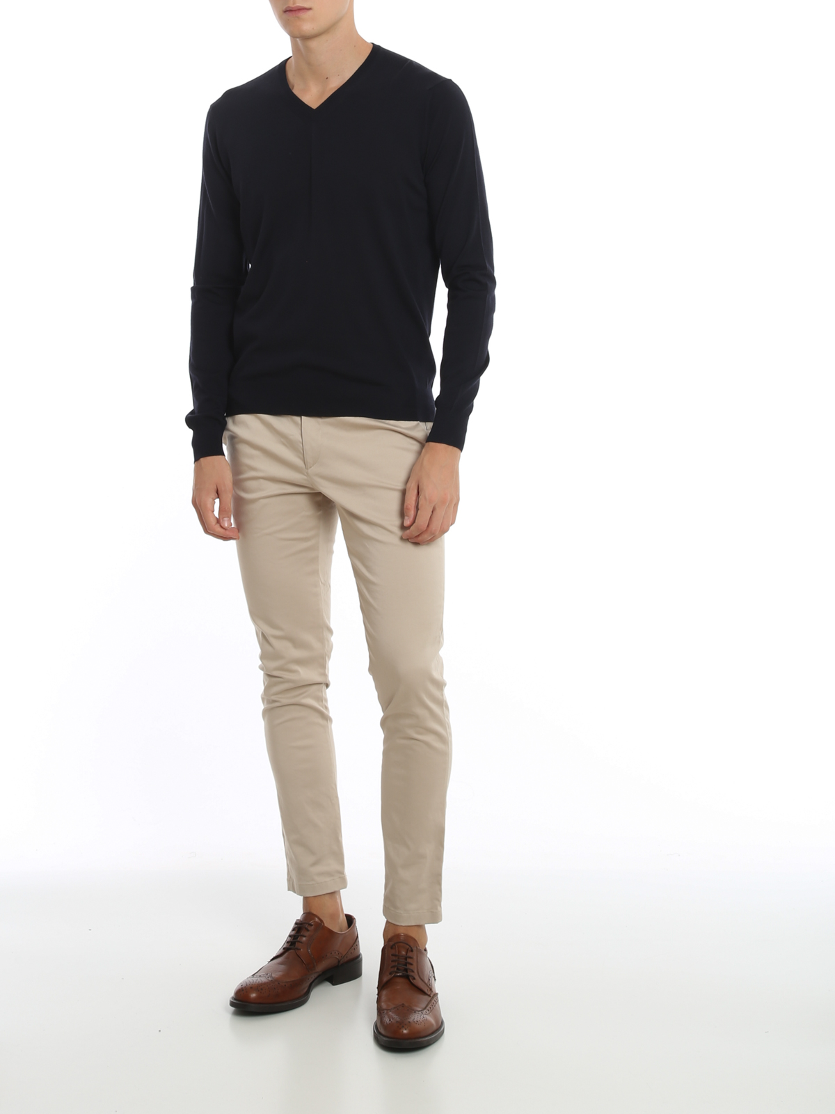 Wool V-neck sweater D0D481790 (Drumohr / ニット・セーター・カーディガン ) | Drumohr (ドルモア)(1)