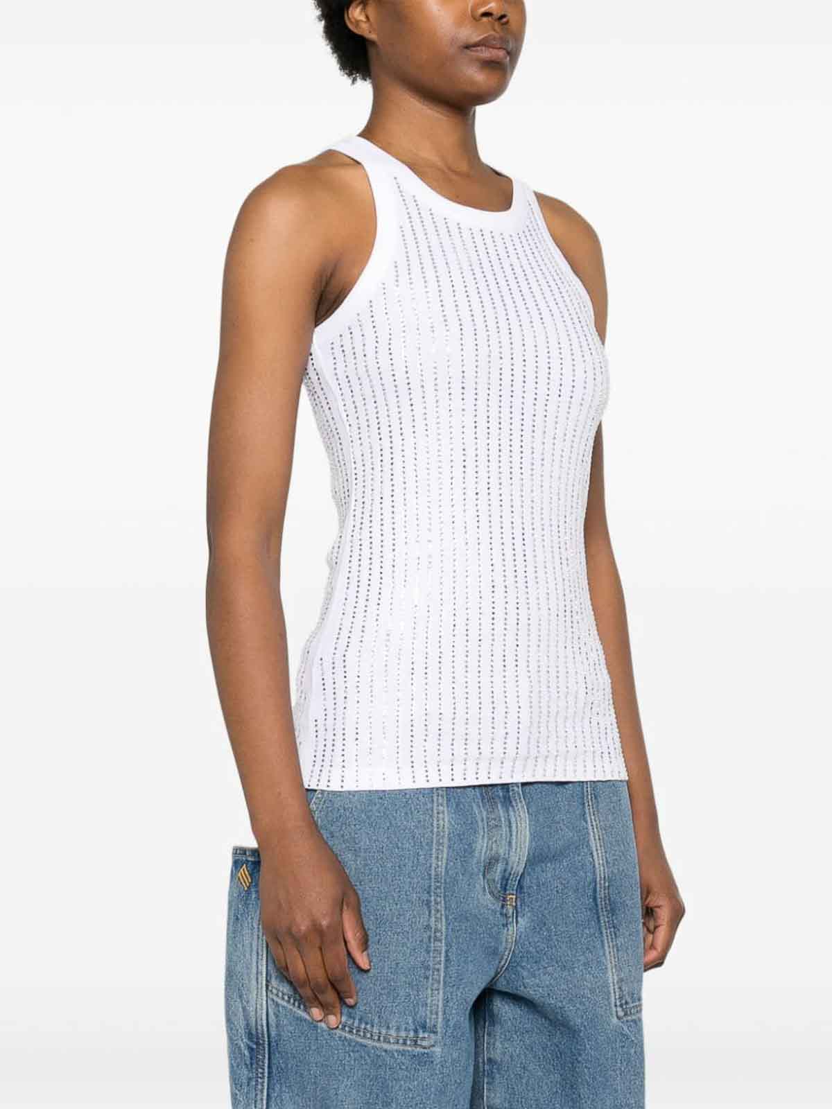 Tシャツ・カットソー THE ATTICO TOP (250WCN00003JJJ025) THE ATTICO: Top woman - White | The Attico t-shirt