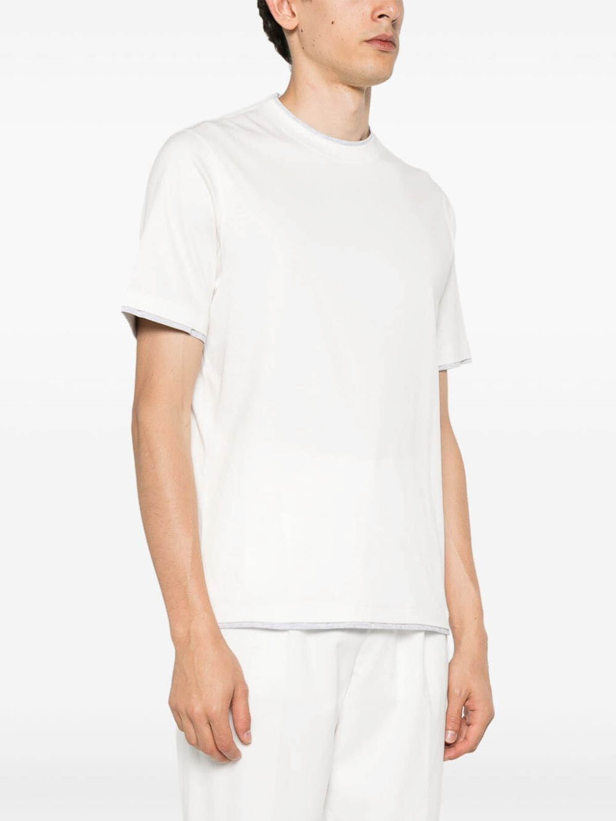 Crew-Neck T-Shirt With Faux-Layering M0B137427CC984 (Brunello Cucinelli / Tシャツ・カットソー ) | Brunello Cucinelli (ブルネロ・クチネリ)(4)