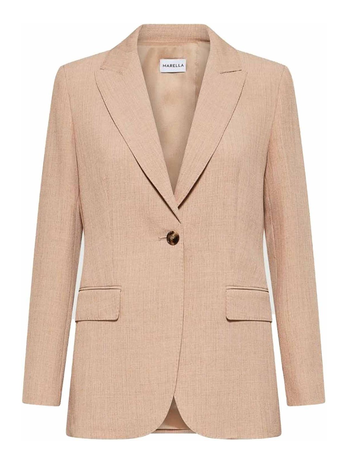 Banfy Blazer In Light Brown 2423046051200BANFY003 (MARELLA / ブレザー・ジャケット ) | MARELLA (マレーラ)