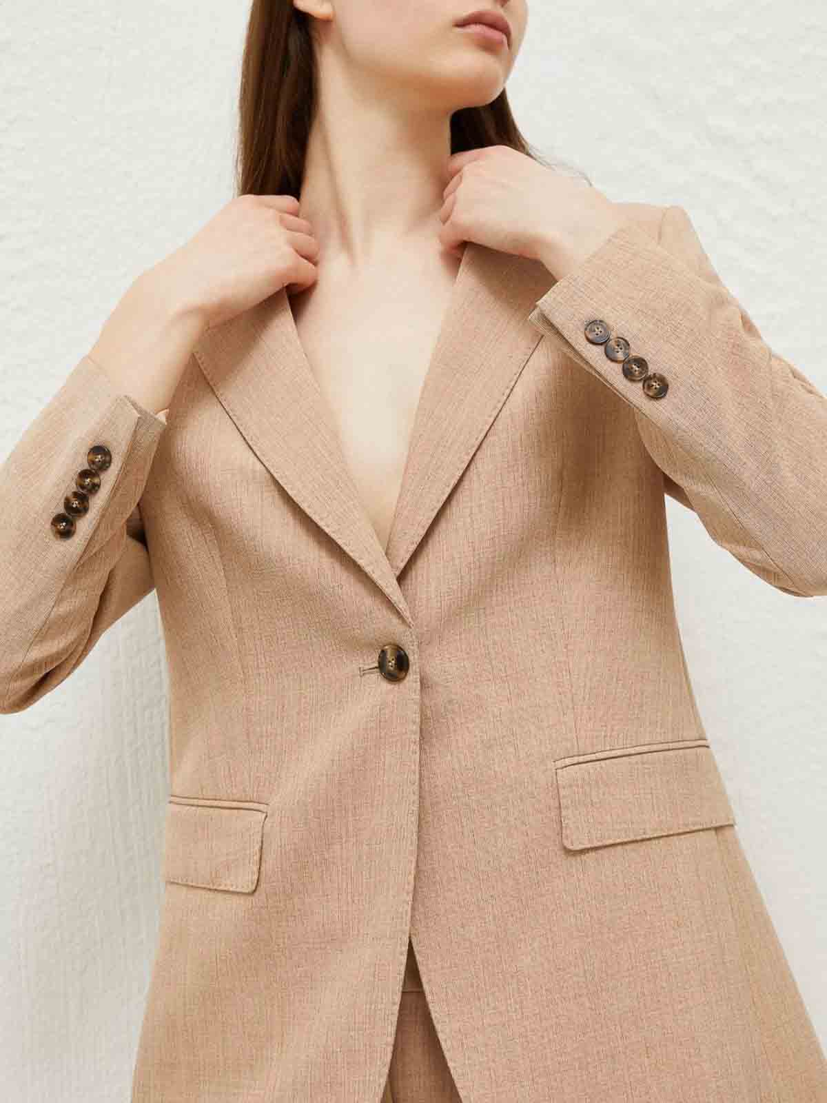 Banfy Blazer In Light Brown 2423046051200BANFY003 (MARELLA / ブレザー・ジャケット ) | MARELLA (マレーラ)(3)