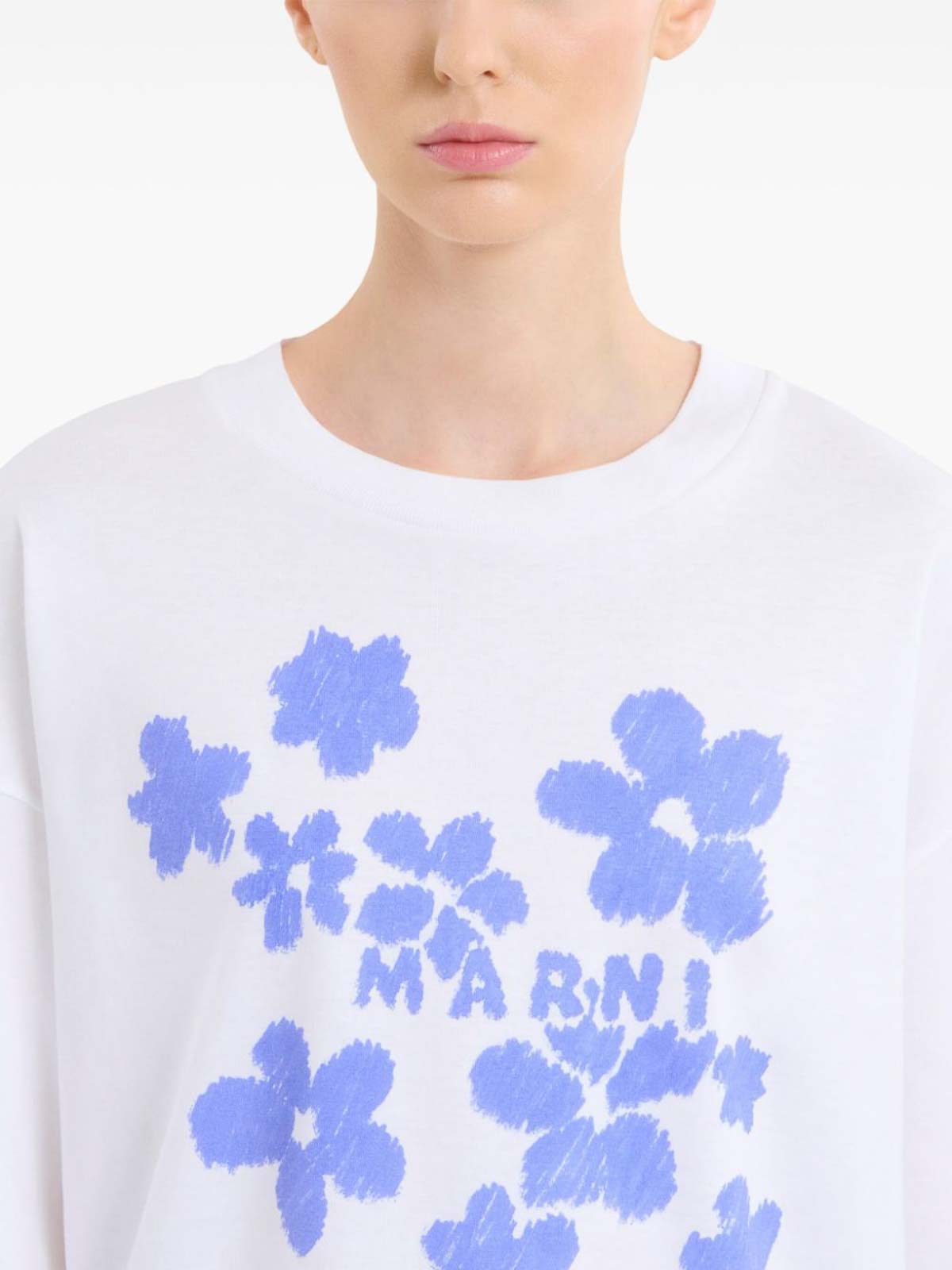 Flower Print Logo T-Shirt THJET49P09USCD2W01 (Marni / Tシャツ・カットソー ) | Marni (マルニ)(1)