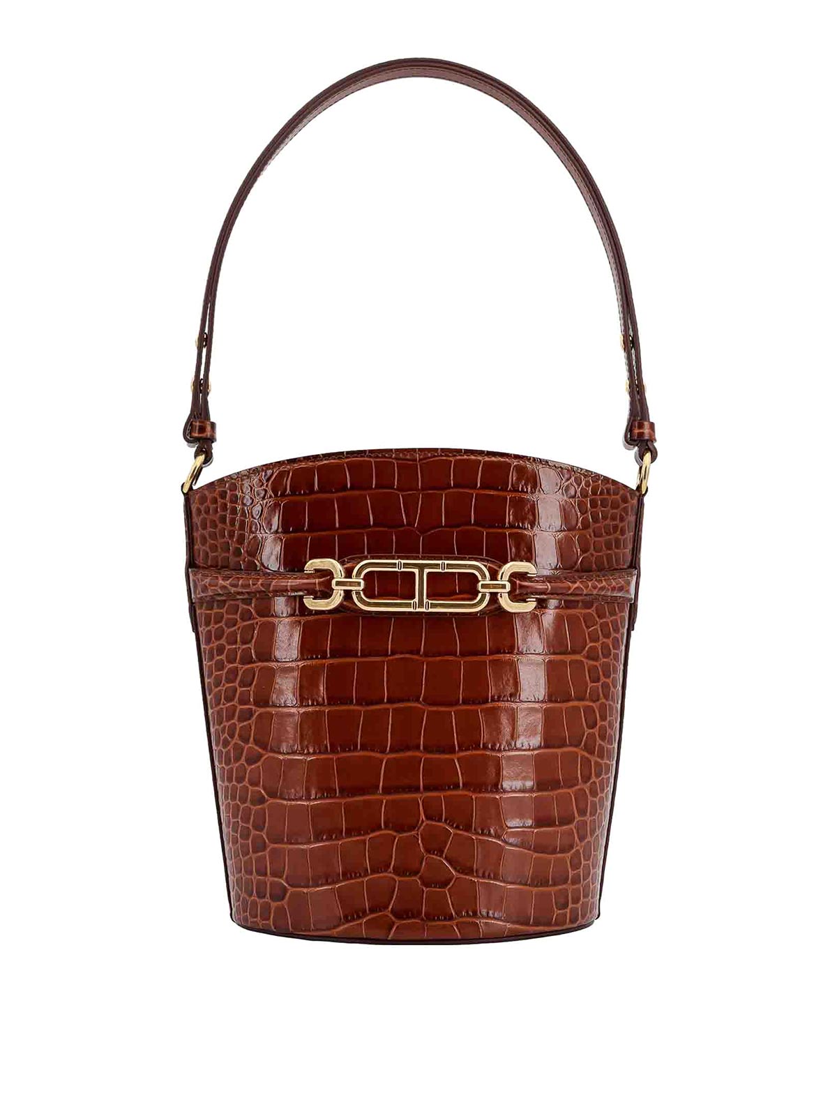 Leather bucket bag with whitney t logo L1802LCL395X1B056 (TOM FORD / ハンドバッグ・ショルダーバッグ ) | TOM FORD (トムフォード)