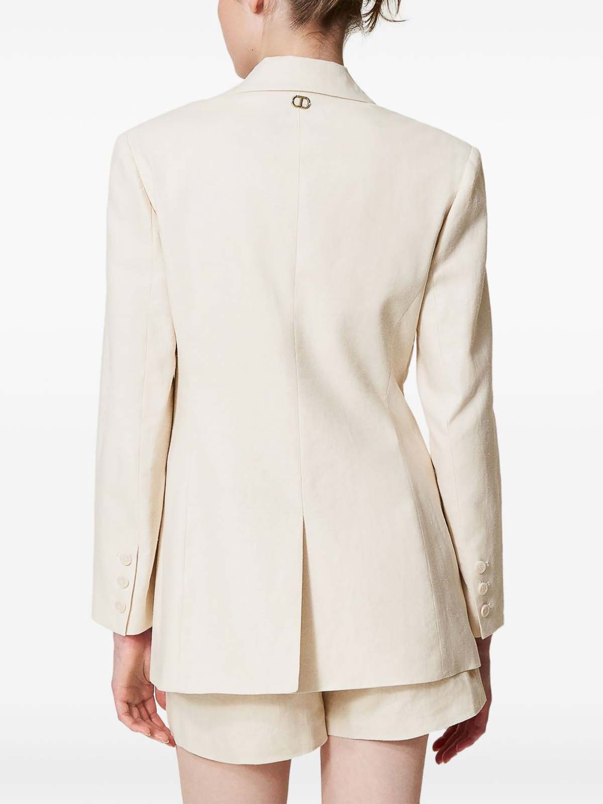 Linen Blend Jacket With Embroidery 251TP216000059 (TWINSET / カジュアルジャケット ) | TWINSET (ツインセット)(1)