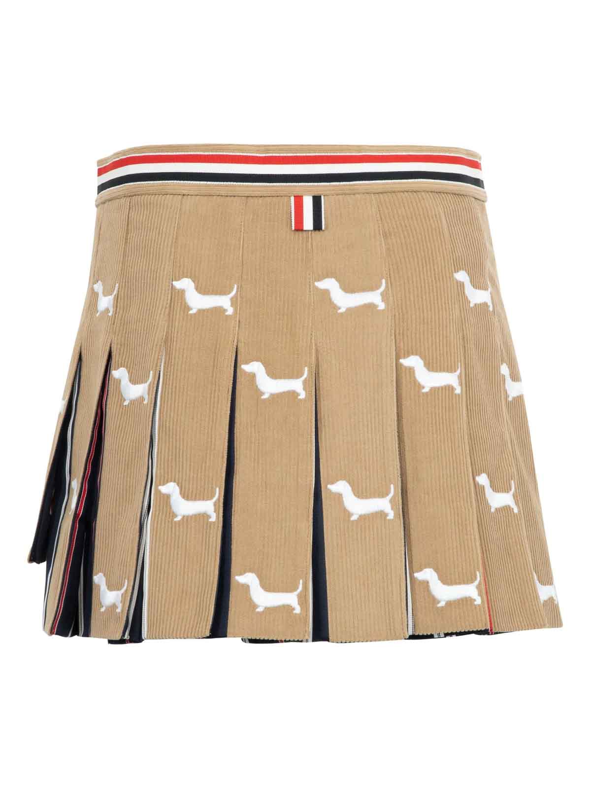 Hector-Embroidery Corduroy Mini Skirt FGCA20EE1227250 (Thom Browne / スカート ) | Thom Browne (トム・ブラウン)(1)
