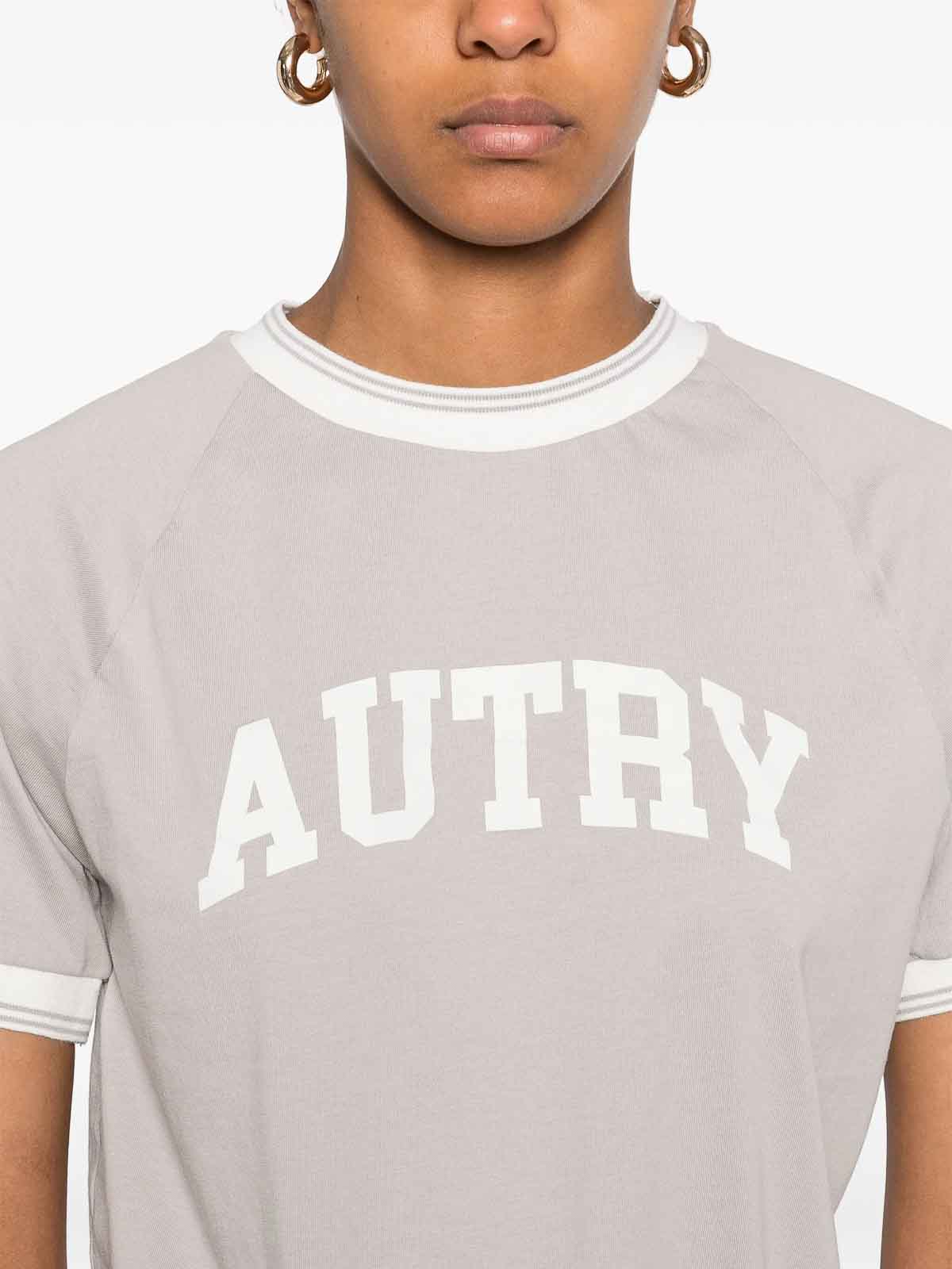 Tシャツ・カットソー AUTRY Woman T-Shirt Mud TSPW94CF Logo-Print T-Shirt (AUTRY/Tシャツ・カットソー) | AUTRY