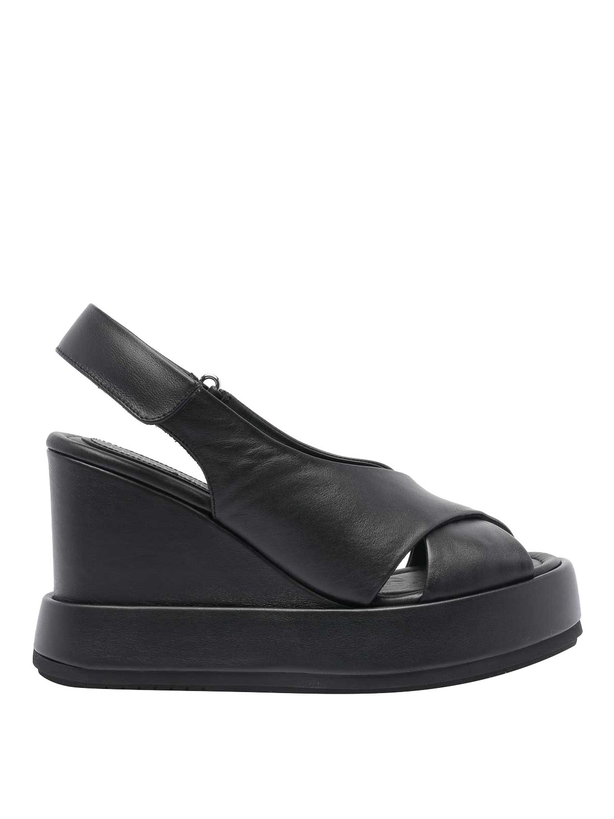 Black Cora Wedges 265802BLACK (PALOMA BARCELÓ / サンダル ) | PALOMA BARCELÓ (パロマバルセロ)