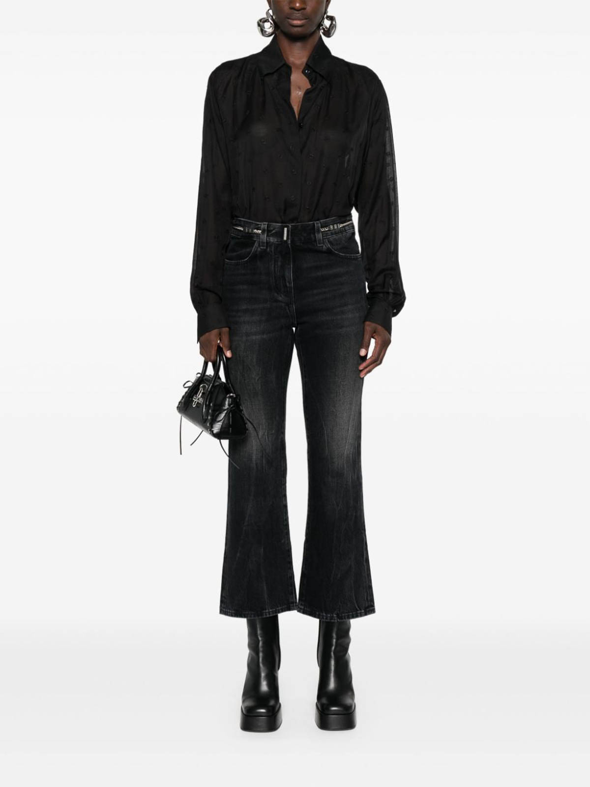 Bootcut jeans with logo plaque BW513J5Y3P001001 (GIVENCHY / ジーンズ ) | GIVENCHY (ジバンシィ)(2)