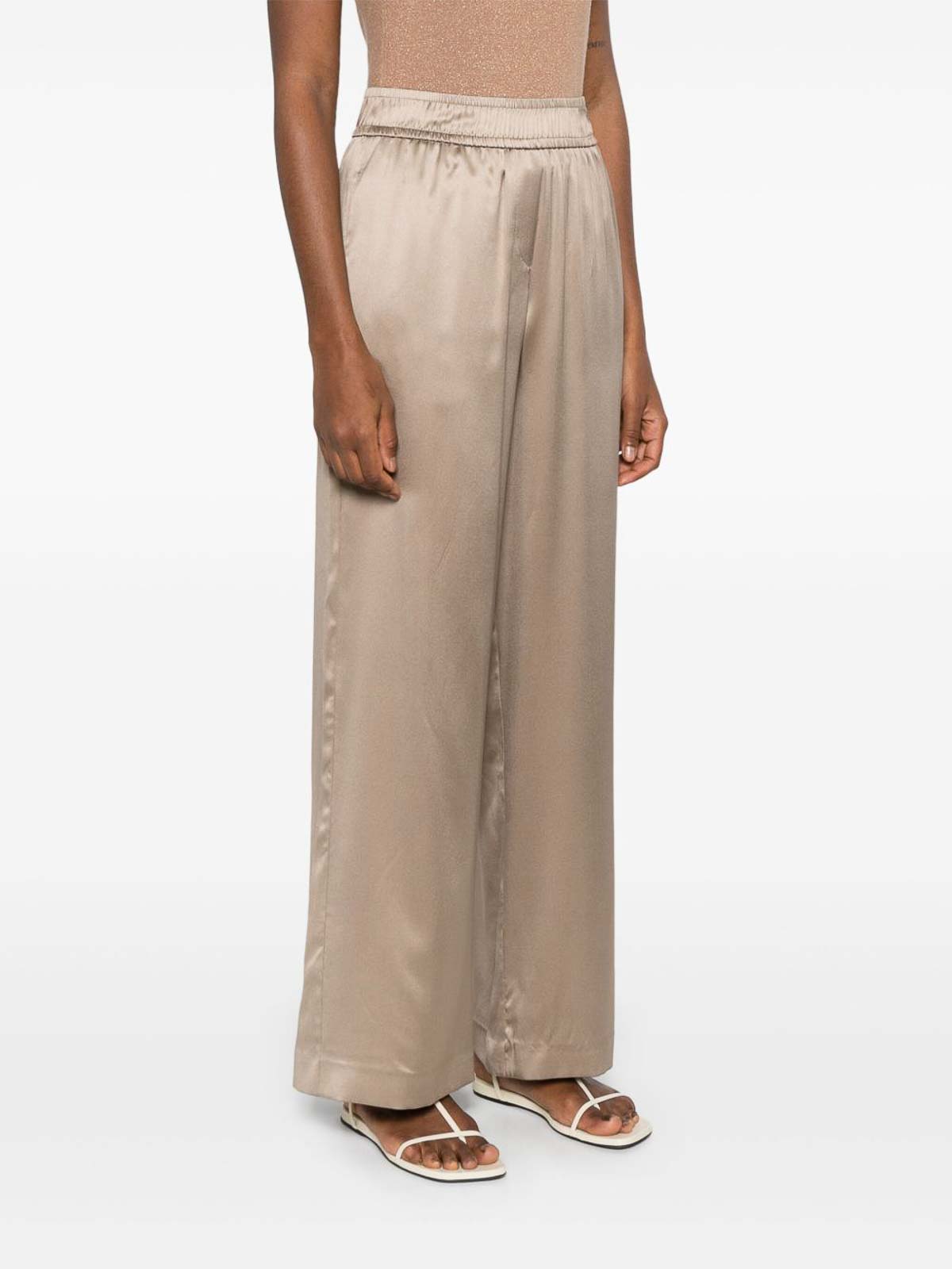 Wide leg trousers with satin finishes M0C59P8942C2874KAKI (Brunello Cucinelli / パンツ ) | Brunello Cucinelli (ブルネロ・クチネリ)(1)