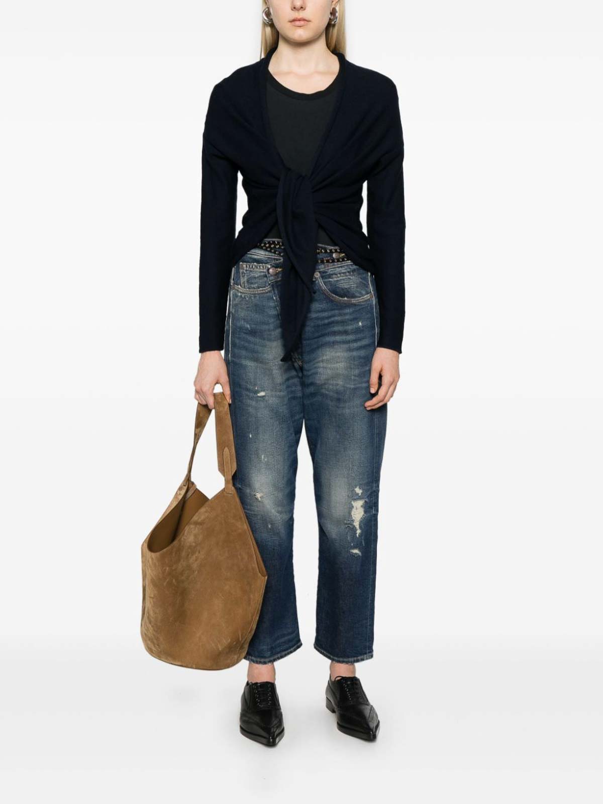 Incrocino Knitted Wrap Cardigan MI1X8W445FBLU (daniela gregis / ニット・セーター・カーディガン ) | daniela gregis (ダニエラ グレジス)(2)