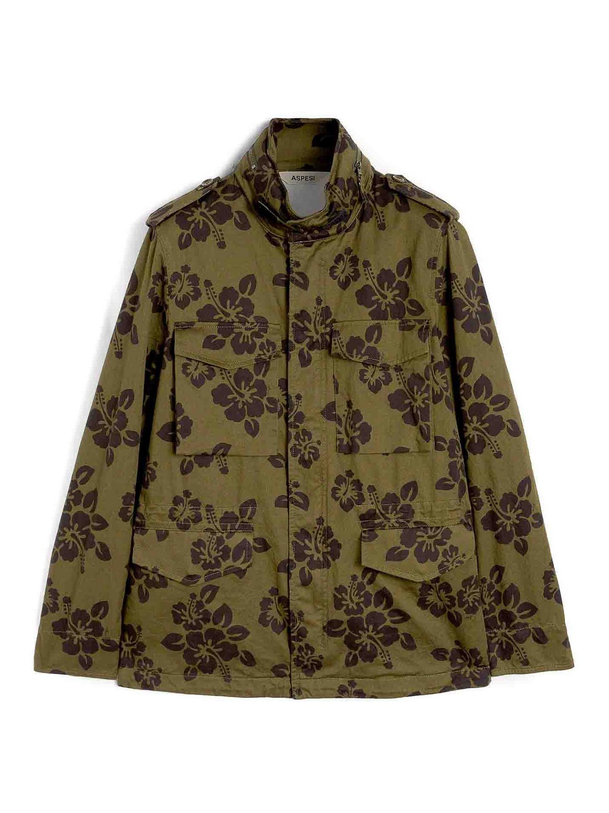 Hibiscus green jacket G1235L11664237 (ASPESI / カジュアルジャケット・ベスト ) | ASPESI (アスペジ)
