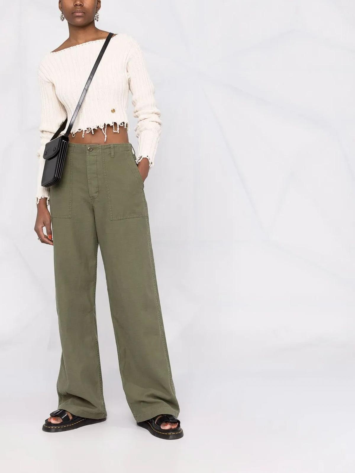 Olive trousers R13WR077R109B (R13 / パンツ ) | R13 (アールサーティーン)(1)
