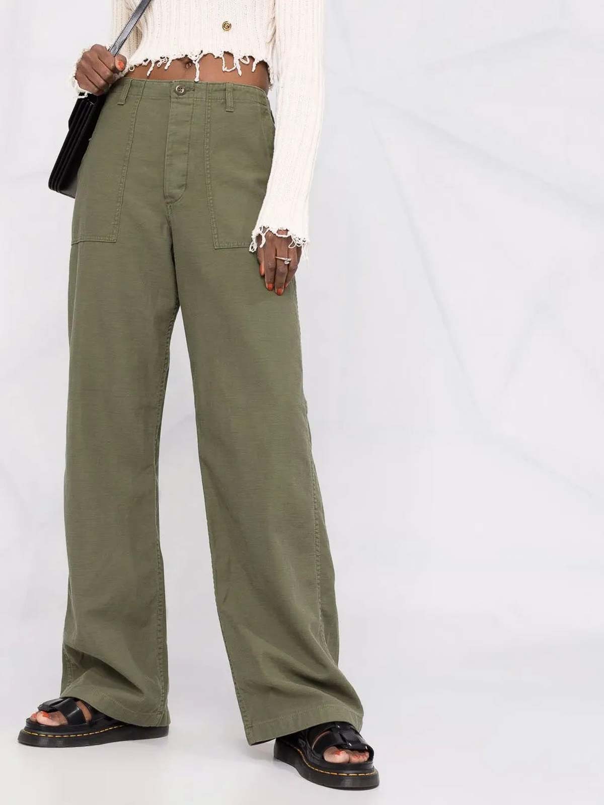 Olive trousers R13WR077R109B (R13 / パンツ ) | R13 (アールサーティーン)(3)