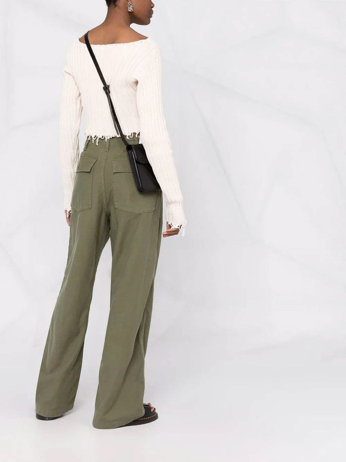 Olive trousers R13WR077R109B (R13 / パンツ ) | R13 (アールサーティーン)(4)