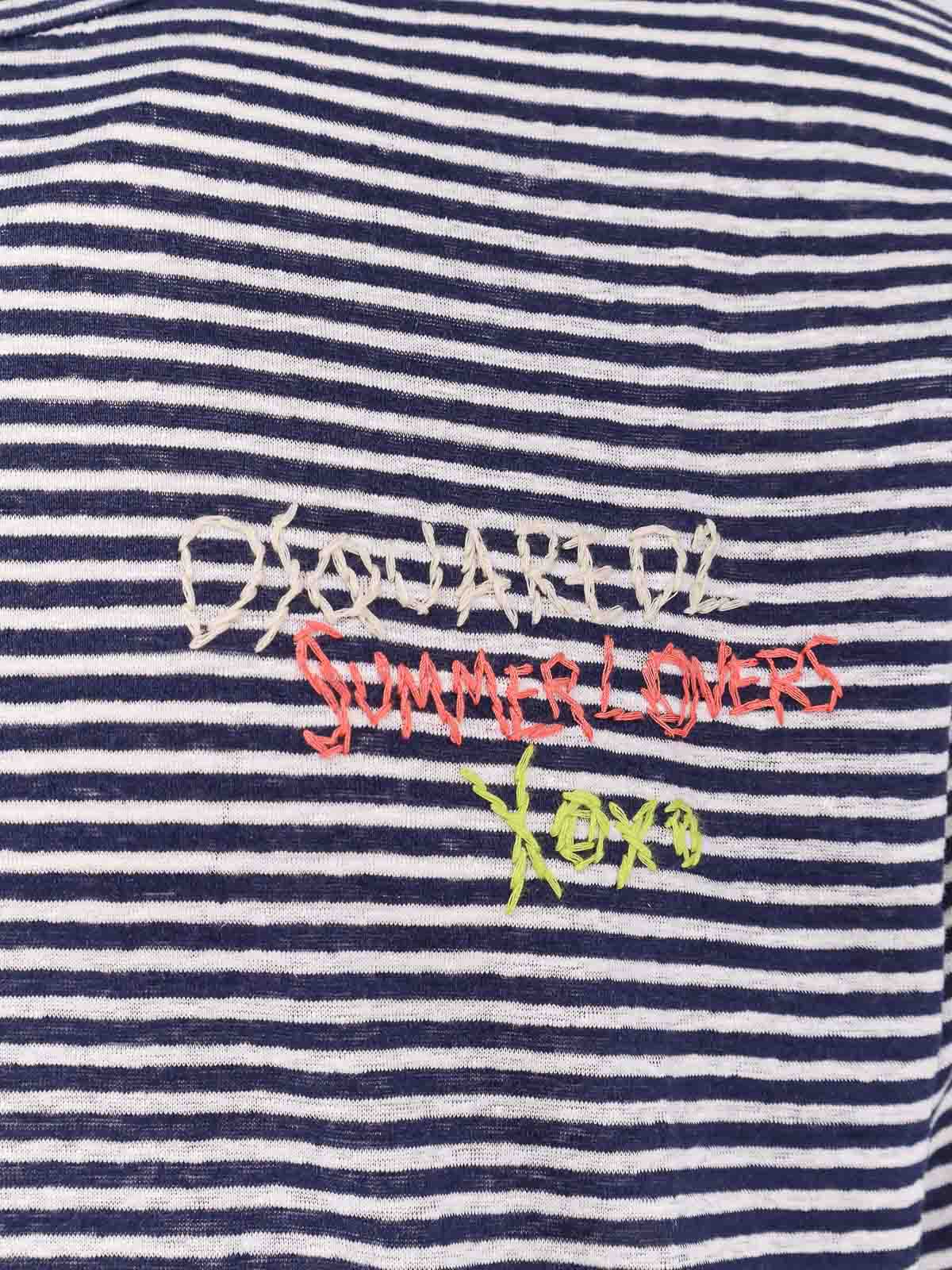 T-Shirt and blue pole S78GD0104S23601001F (Dsquared2 / シャツ・ブラウス ) | Dsquared2 (ディースクエアード)(2)