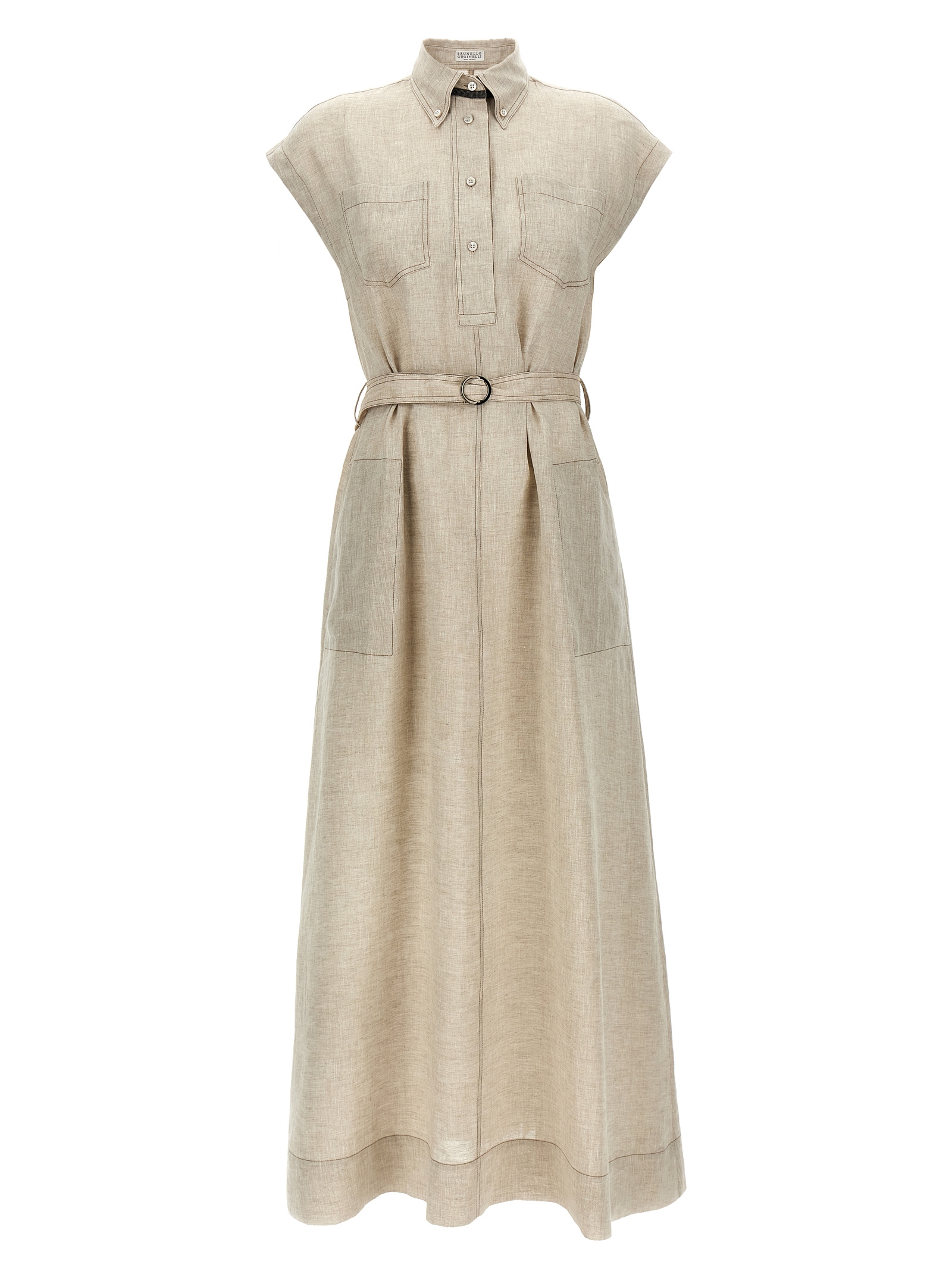 Linen dress MM633AHA92C200 (Brunello Cucinelli / ワンピース・ドレス・オールインワン ) | Brunello Cucinelli (ブルネロ・クチネリ)