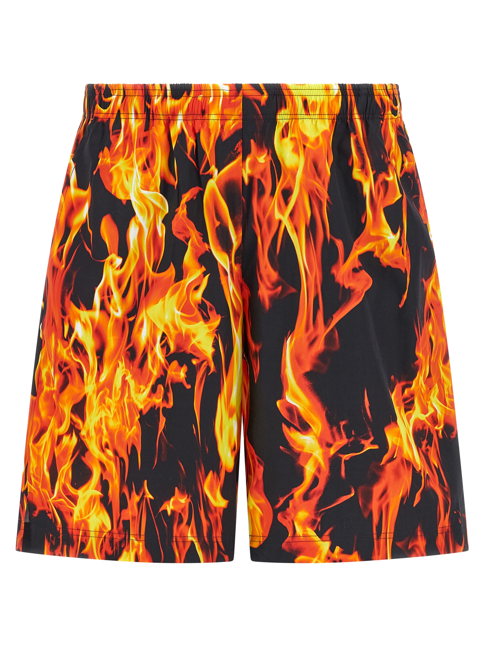 'Black & Orange Fire' bermuda shorts UA66SS400XFIREPRINT (VETEMENTS / ショートパンツ ) | VETEMENTS (ヴェトモン)