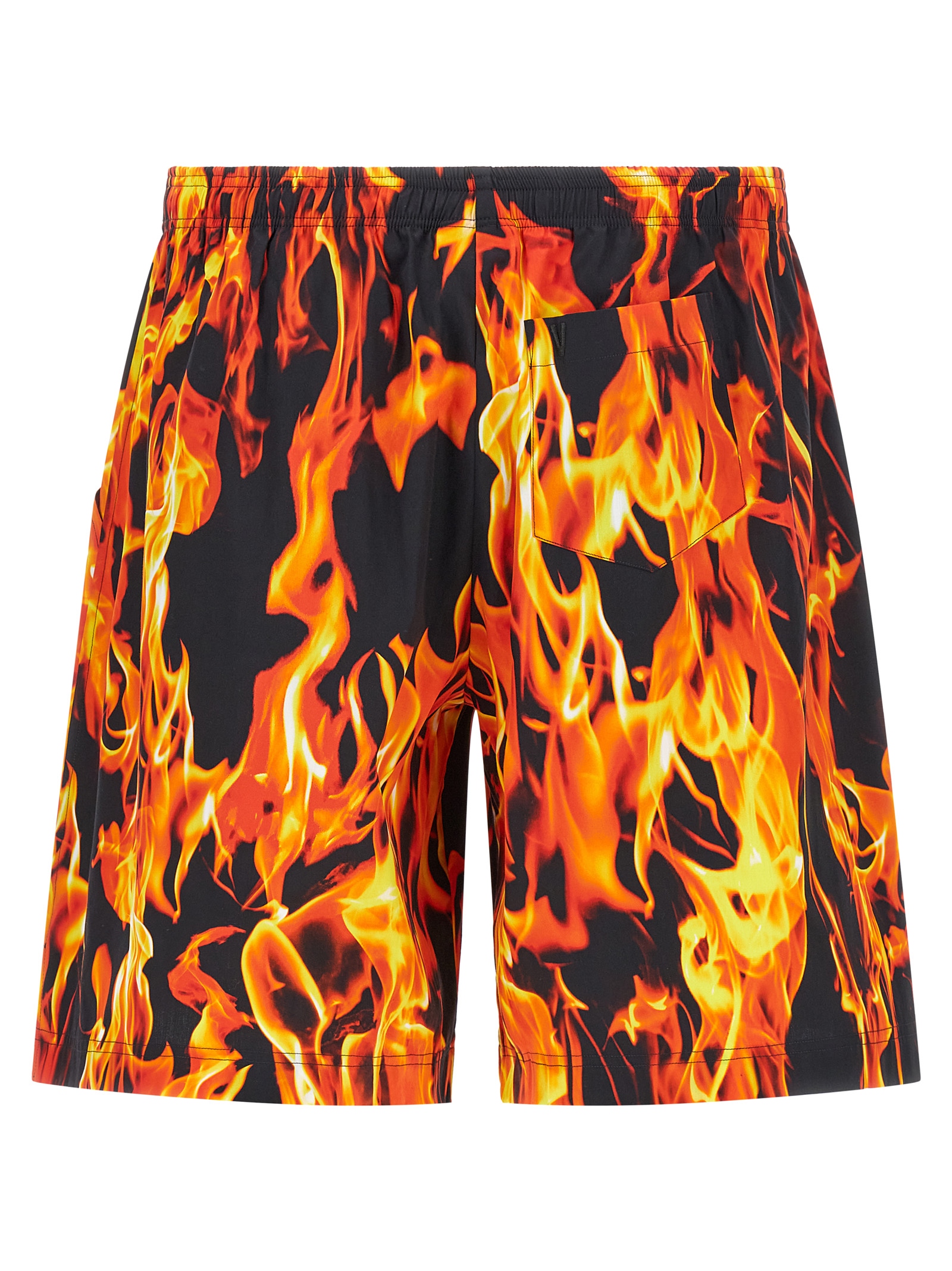 'Black & Orange Fire' bermuda shorts UA66SS400XFIREPRINT (VETEMENTS / ショートパンツ ) | VETEMENTS (ヴェトモン)(1)