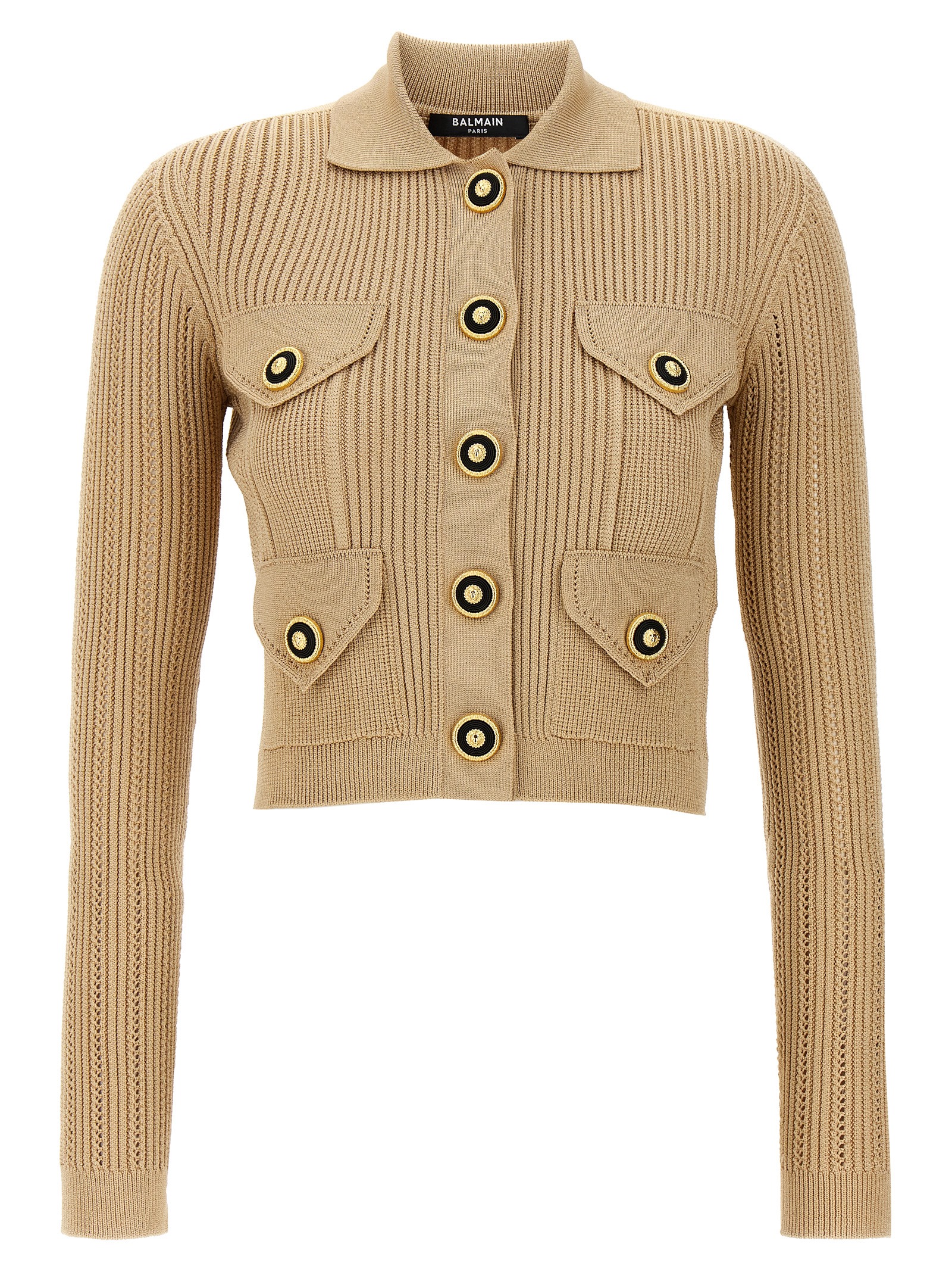 Ribbed cardigan EF1KL150KI100DC (Balmain / ニット・セーター・カーディガン ) | Balmain (バルマン)