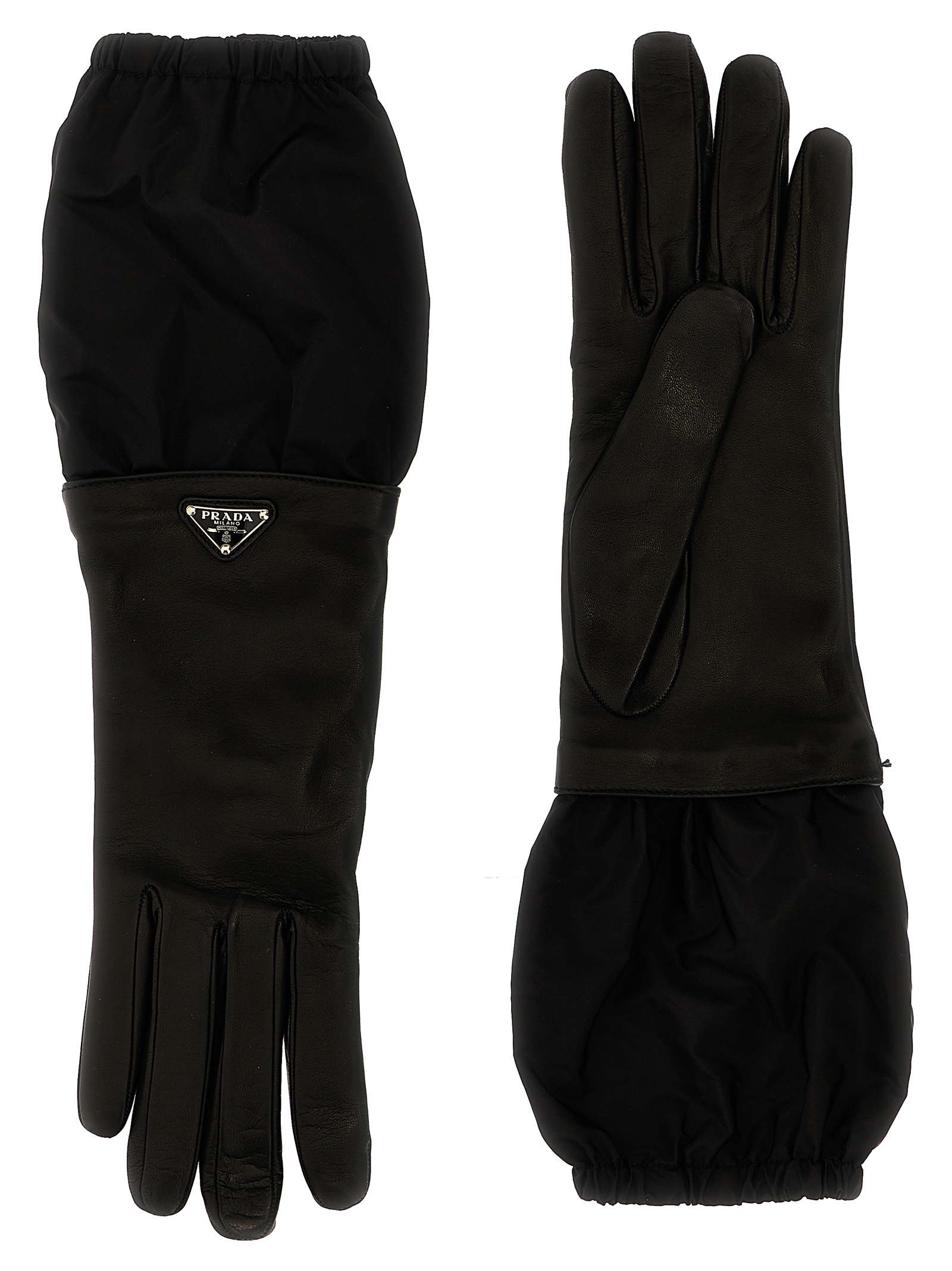 Logo nylon leather gloves 1GG181038F0632 (Prada / グローブ ) | Prada (プラダ)
