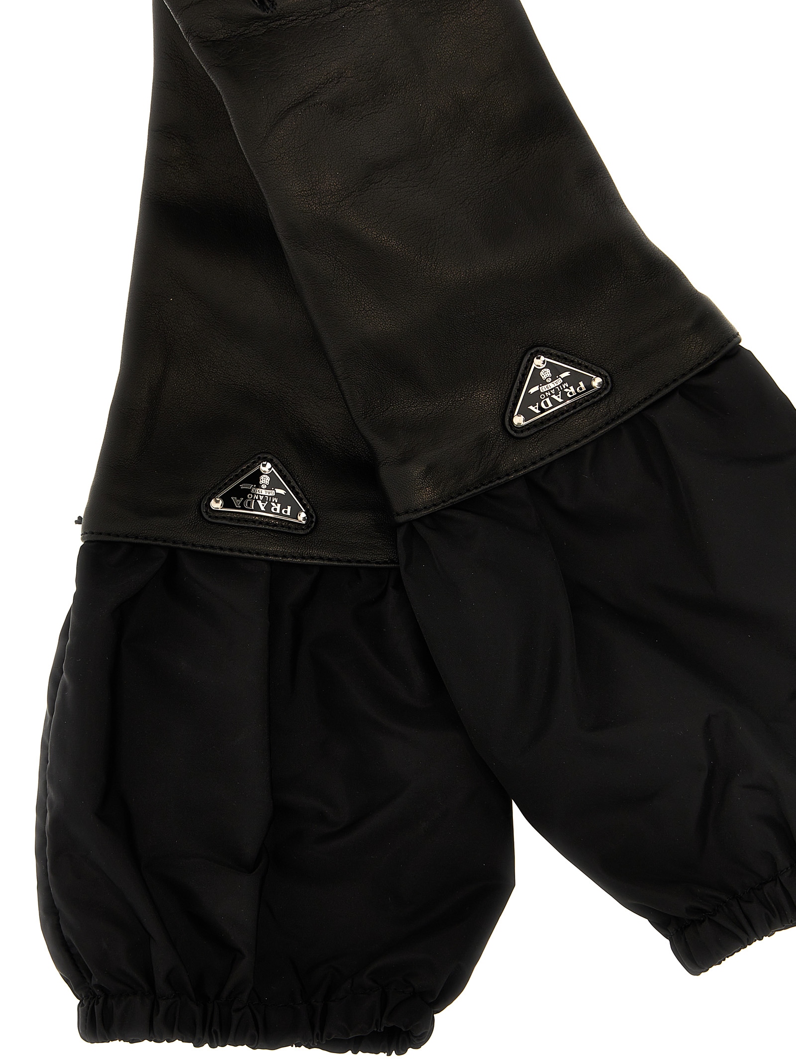 Logo nylon leather gloves 1GG181038F0632 (Prada / グローブ ) | Prada (プラダ)(2)