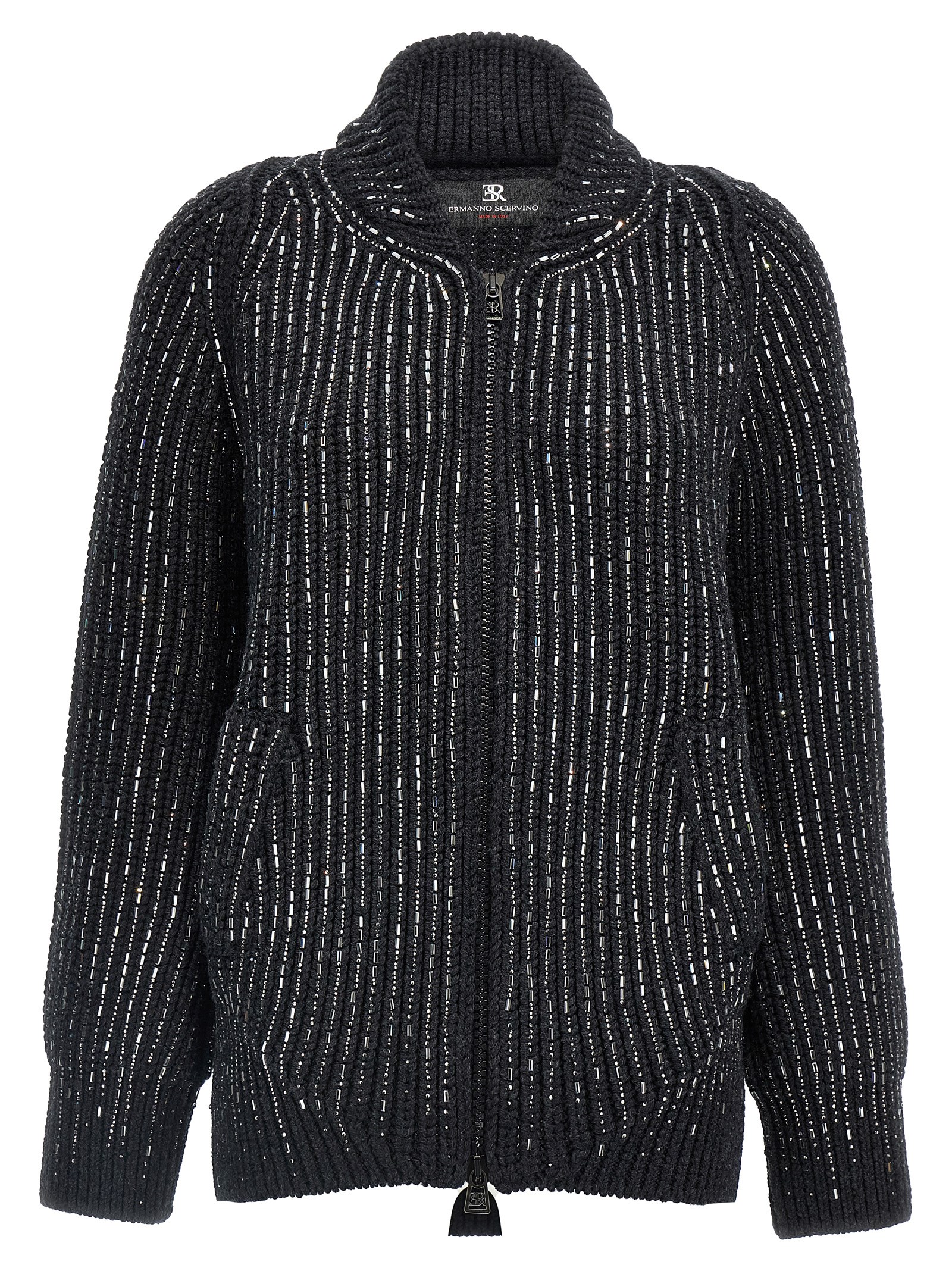 Rhinestone cardigan D455D700CTNWW94007 (ERMANNO SCERVINO / ニット・セーター・カーディガン ) | ERMANNO SCERVINO (エルマンノ シェルヴィーノ)
