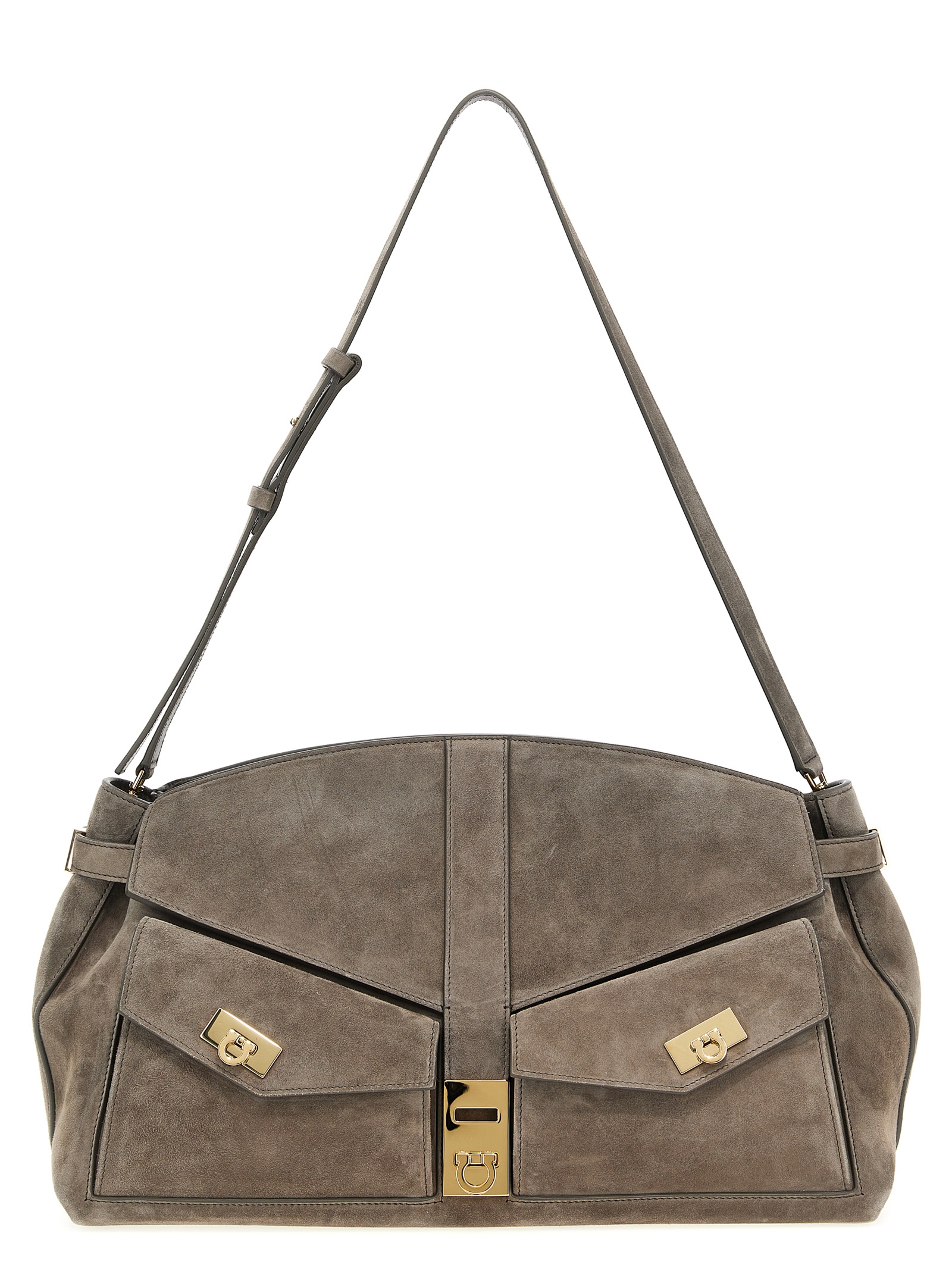'Hug multipocket (L)' crossbody bag 784188CONCRETE (FERRAGAMO / ハンドバッグ・ショルダーバッグ ) | FERRAGAMO (フェラガモ)