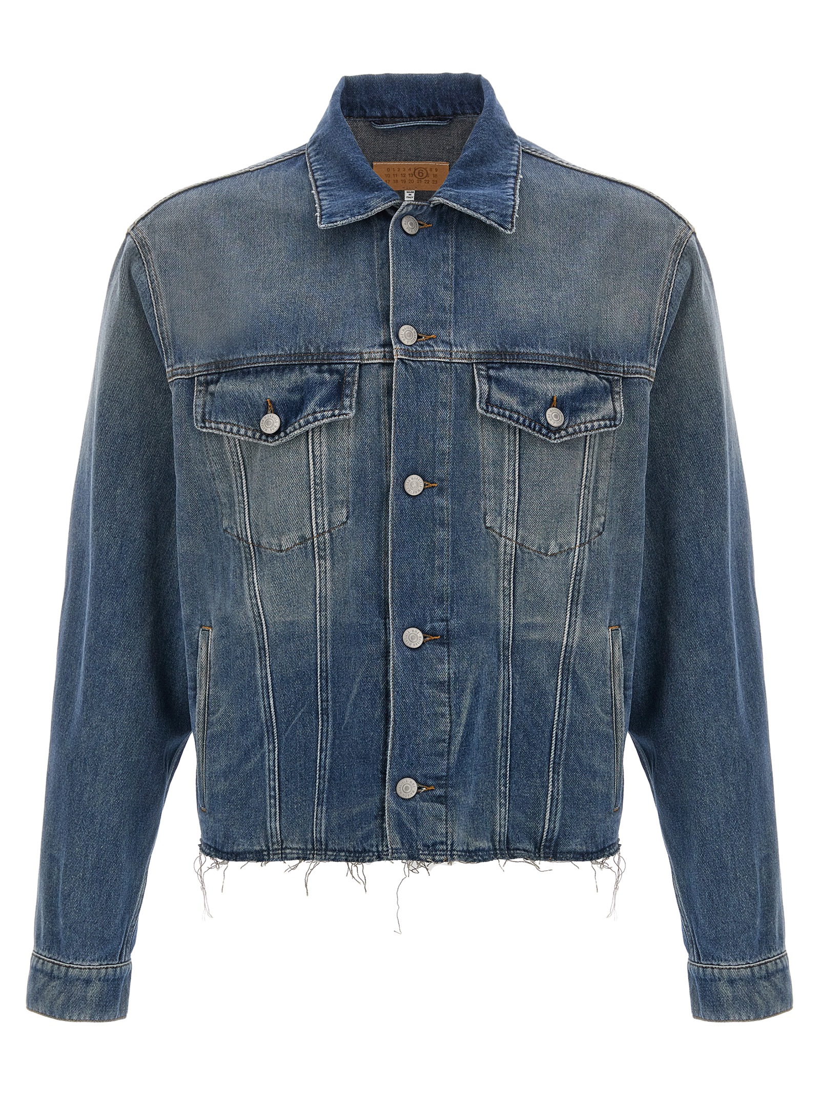 Raw cut denim jacket SH0AM0047M30017994 (MM6 Maison Margiela / カジュアルジャケット・ベスト ) | MM6 Maison Margiela (エムエムシックス)