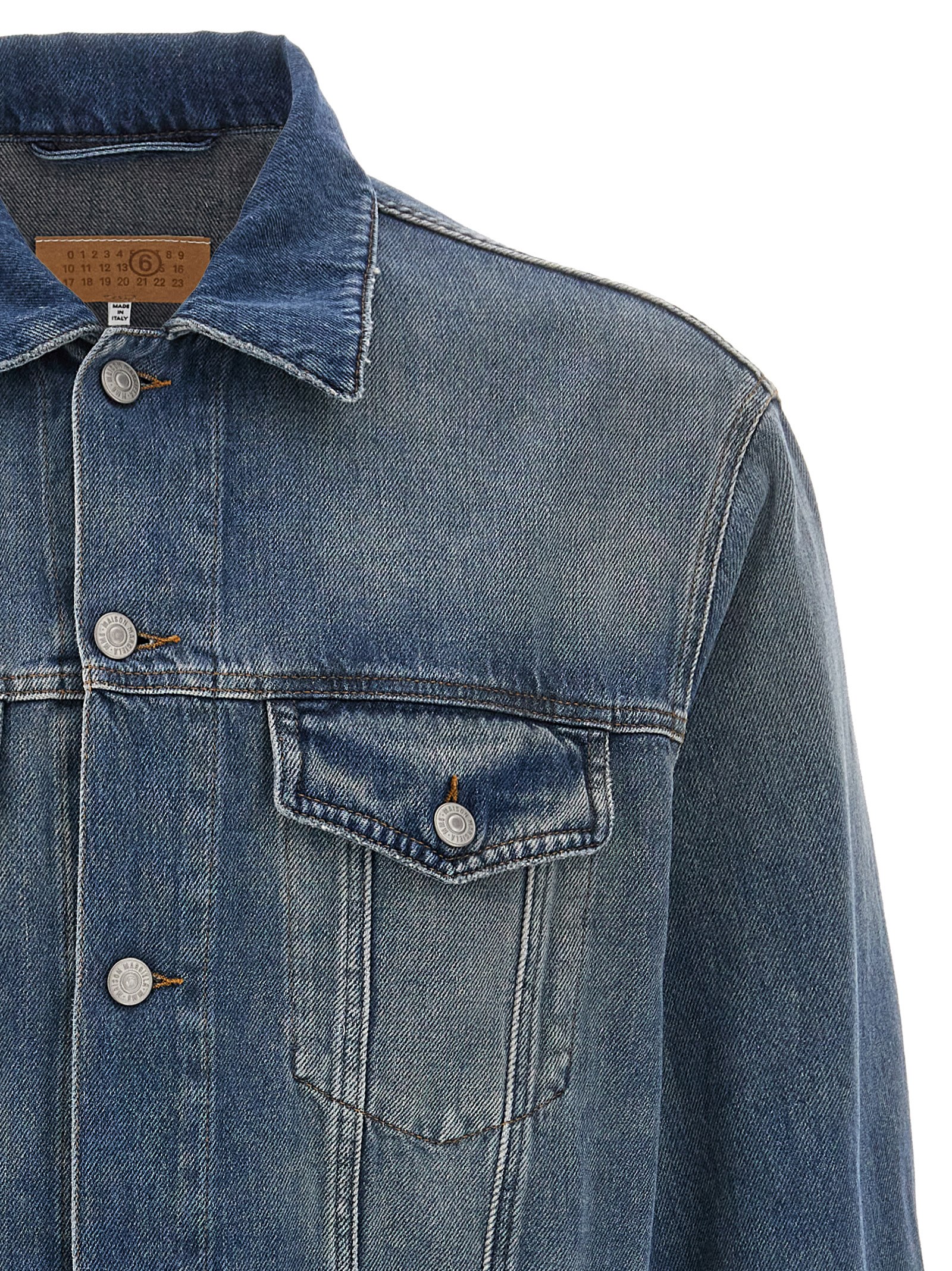 Raw cut denim jacket SH0AM0047M30017994 (MM6 Maison Margiela / カジュアルジャケット・ベスト ) | MM6 Maison Margiela (エムエムシックス)(2)
