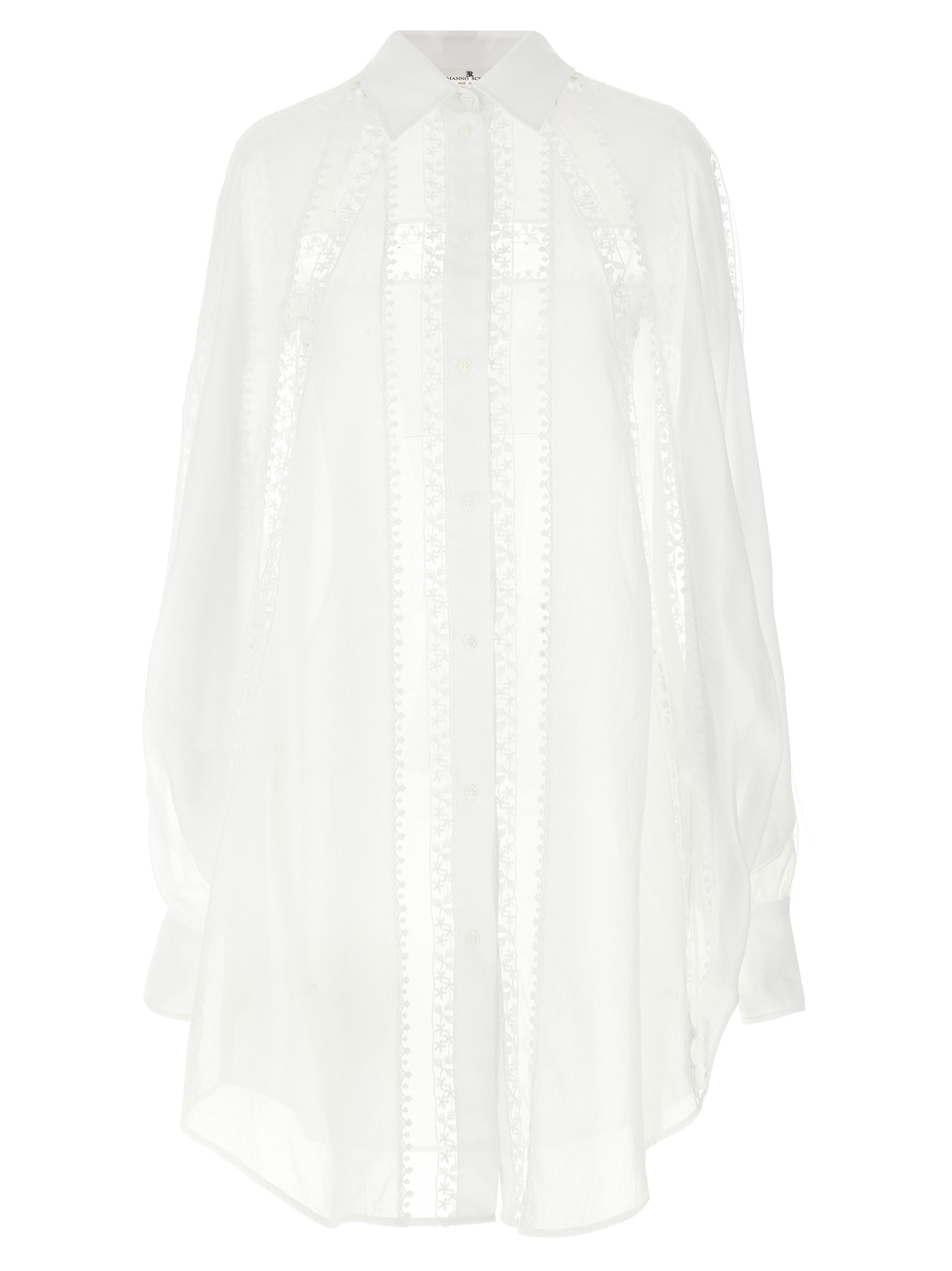 Macramé tulle shirt D462K409JBN10601 (ERMANNO SCERVINO / シャツ・ブラウス ) | ERMANNO SCERVINO (エルマンノ シェルヴィーノ)
