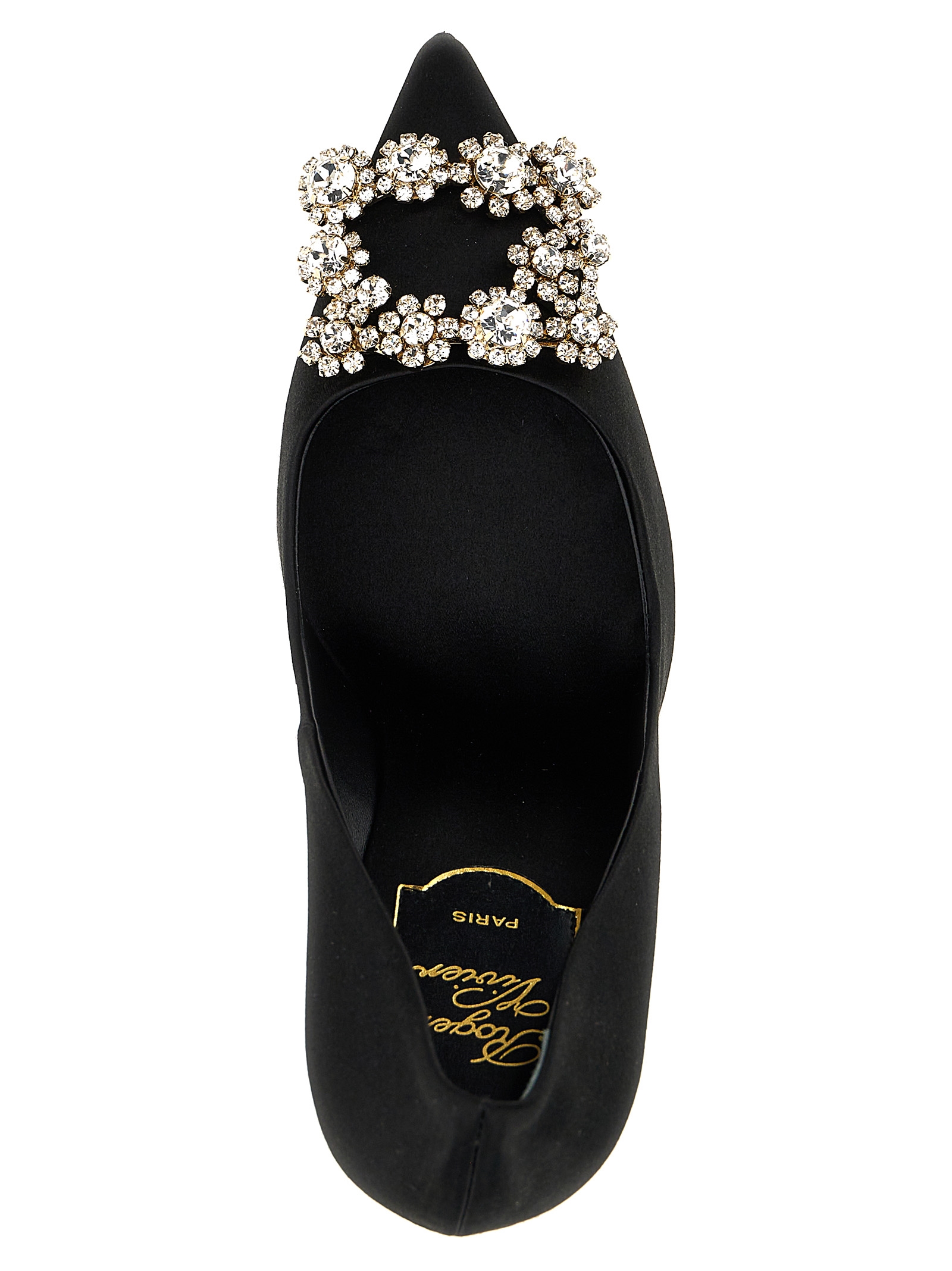 パンプス Roger Vivier 'Flower Strass' pumps (RVW41417620JO1 B200) Efflorescence Pumps in glitter Silver Woman