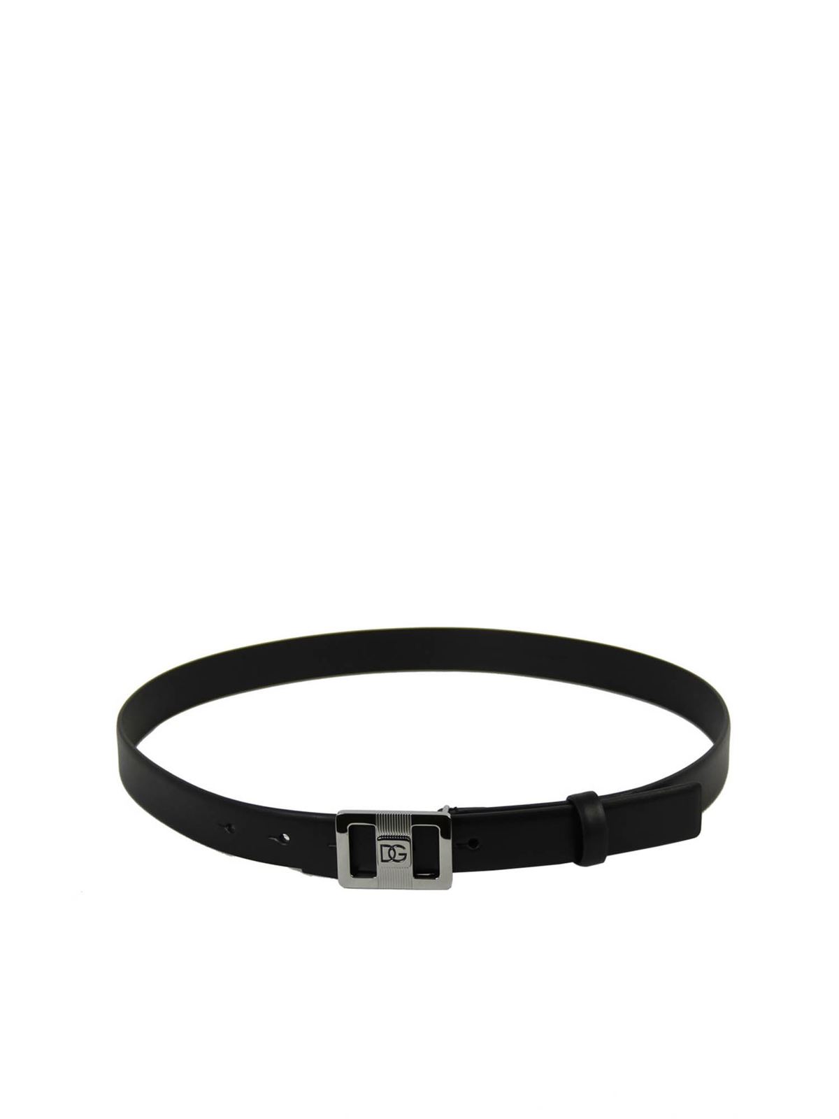 Logo buckle belt in black BC4497AX6228E912 (Dolce & Gabbana / ベルト・サスペンダー ) | Dolce & Gabbana (ドルチェガッバーナ)