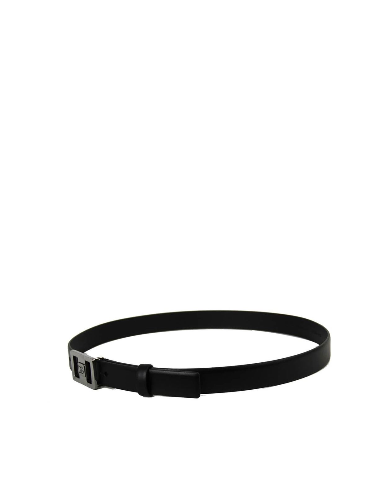 Logo buckle belt in black BC4497AX6228E912 (Dolce & Gabbana / ベルト・サスペンダー ) | Dolce & Gabbana (ドルチェガッバーナ)(1)