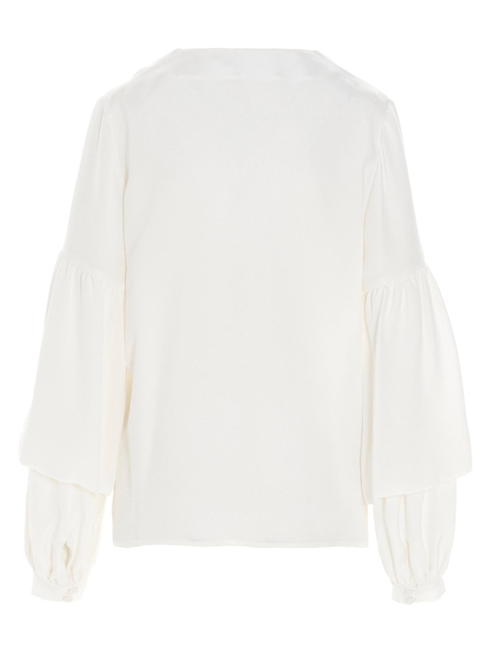 Puff-sleeve silk shirt C02AVORIO (DI.LA3 PARI' / シャツ・ブラウス ) | DI.LA3 PARI' (ディラトレパリ)(1)