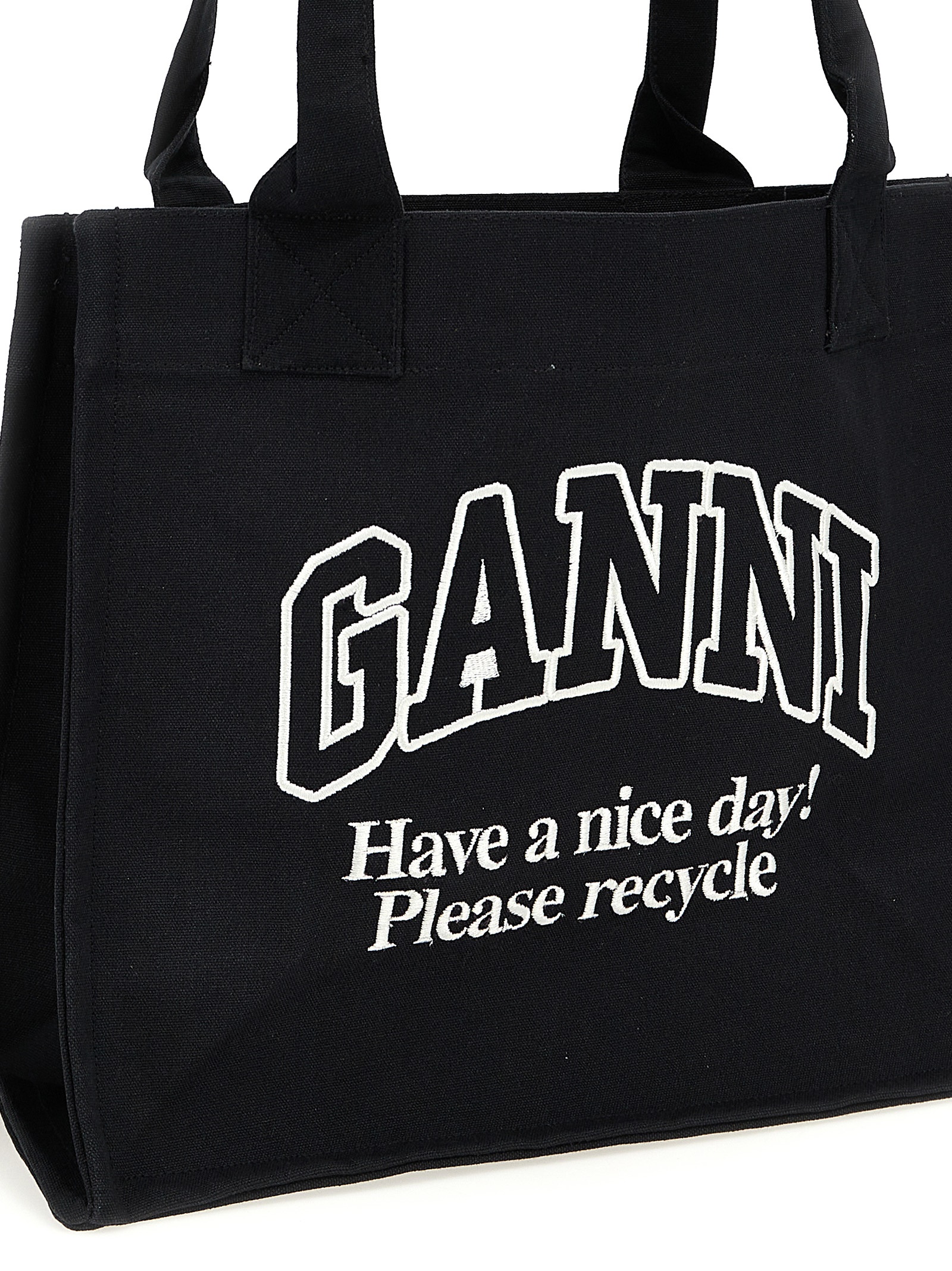 'Large Easy Shopper Contrasted Logo' shopping bag A6647252 (GANNI / トートバッグ ) | GANNI (ガニー)(2)